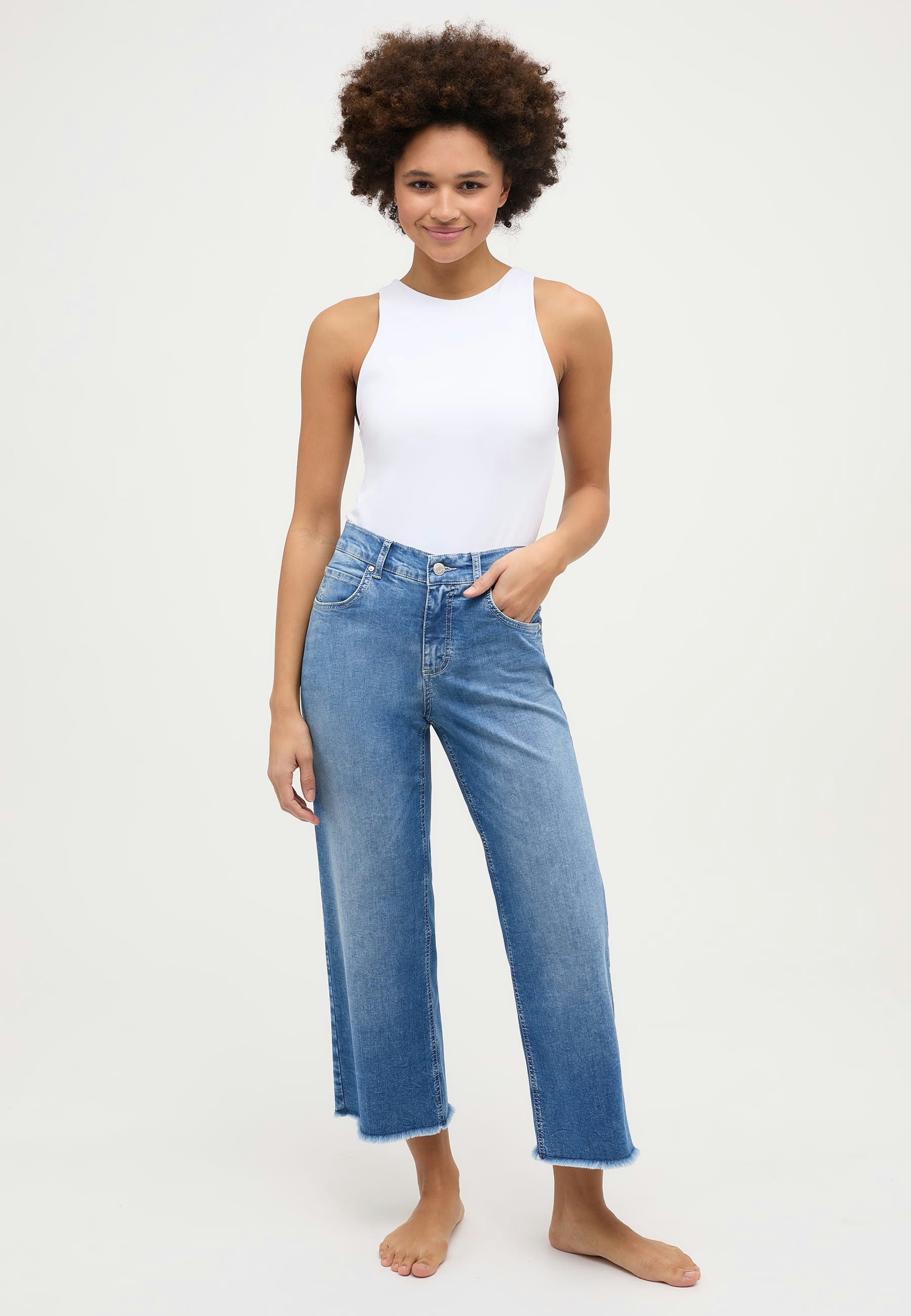 Jeans-Culotte Linn Fringe