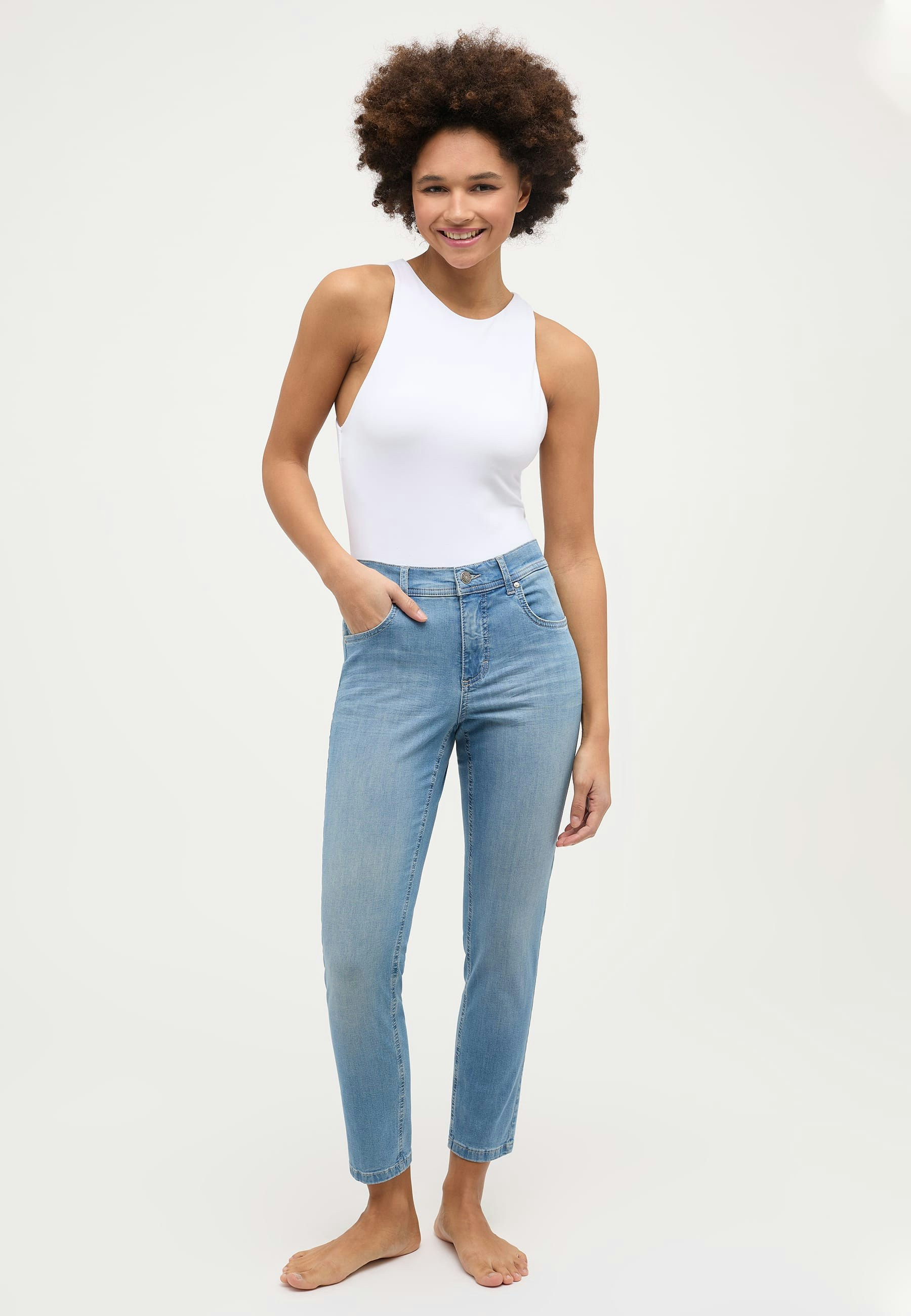 Jeans Ornella mit Used-Waschung