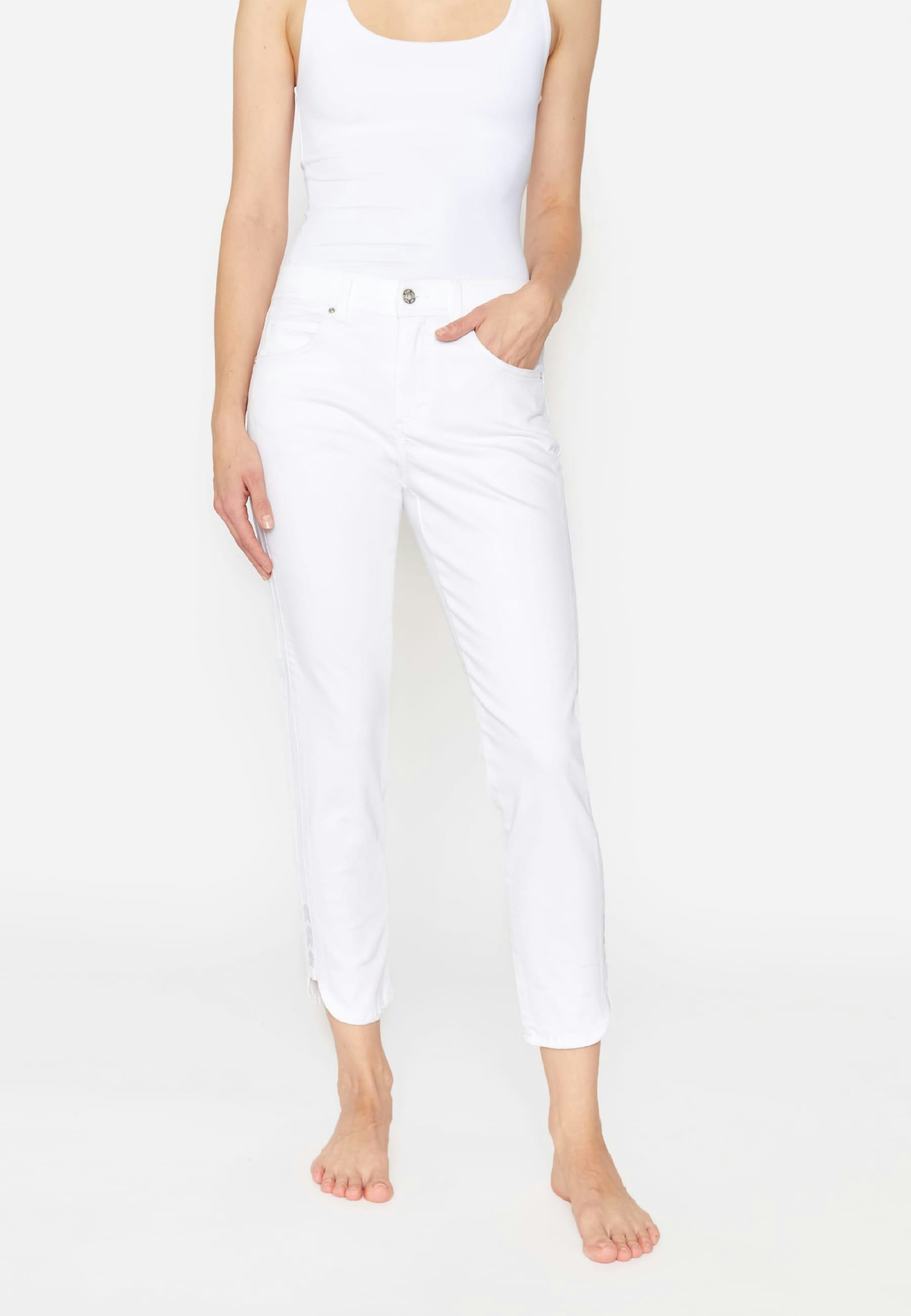 Jeans Ornella Plate mit Beinsaum-Detail