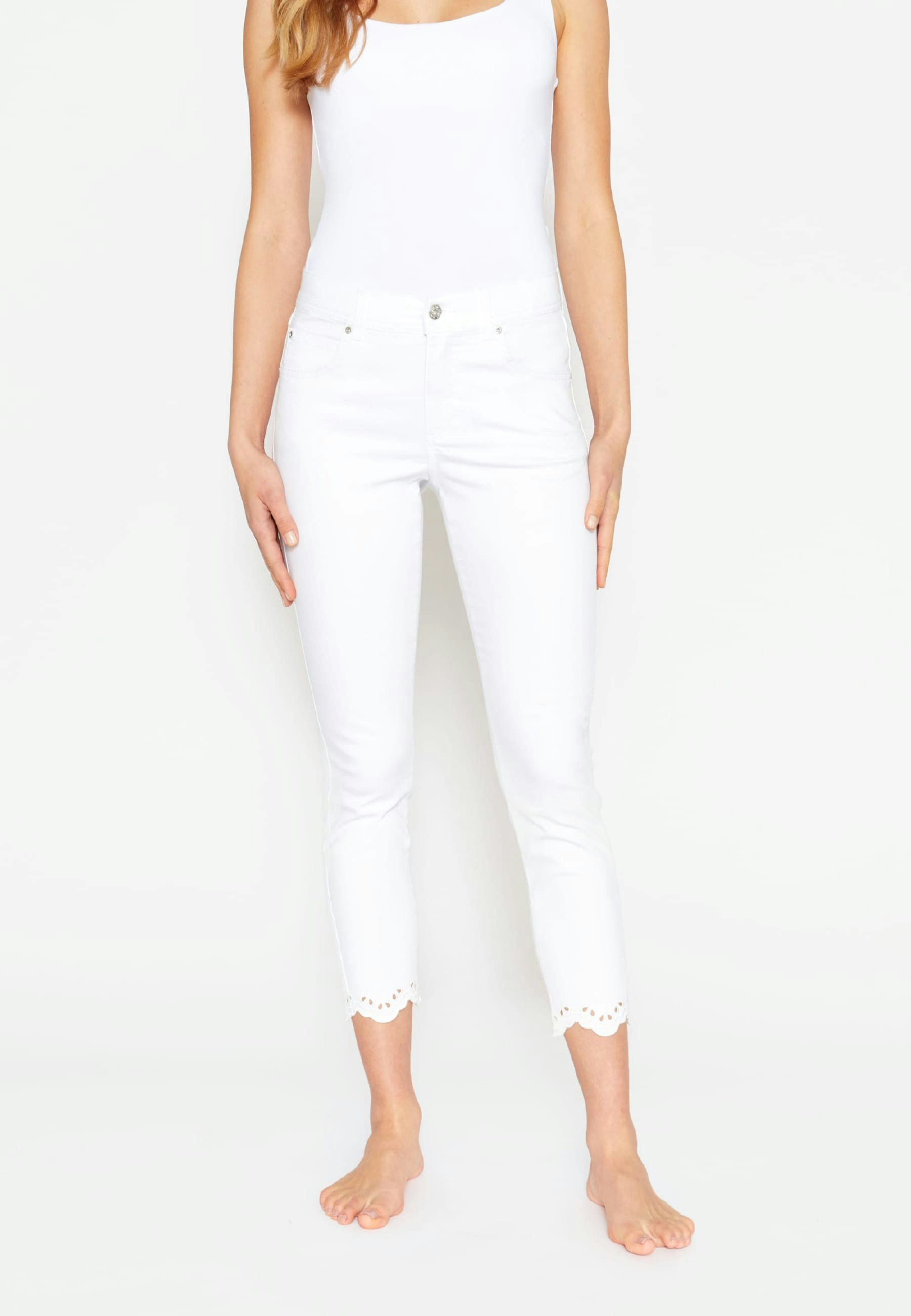 Jeans Ornella Stitch mit Stickereien