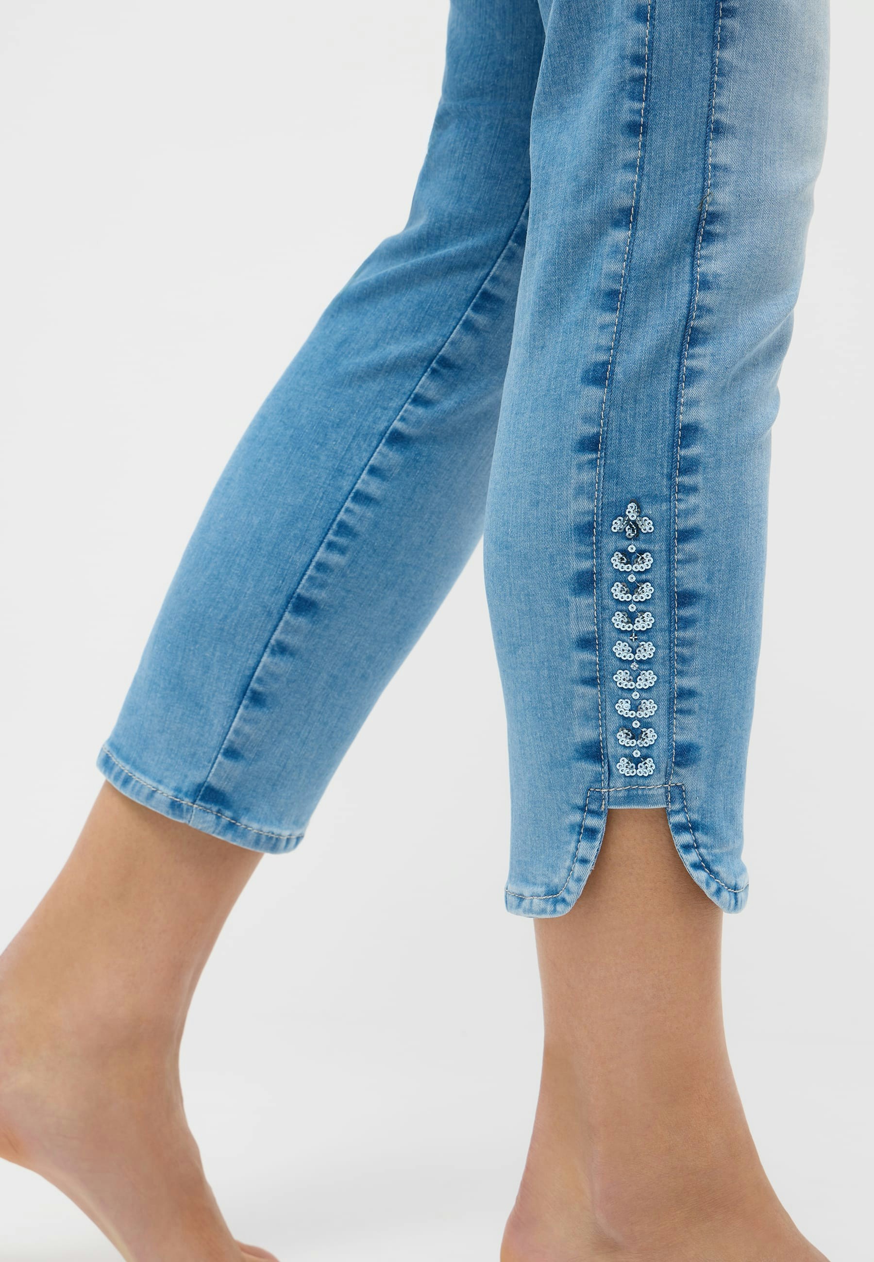 Jeans Ornella Sequin mit Beinsaum-Detail