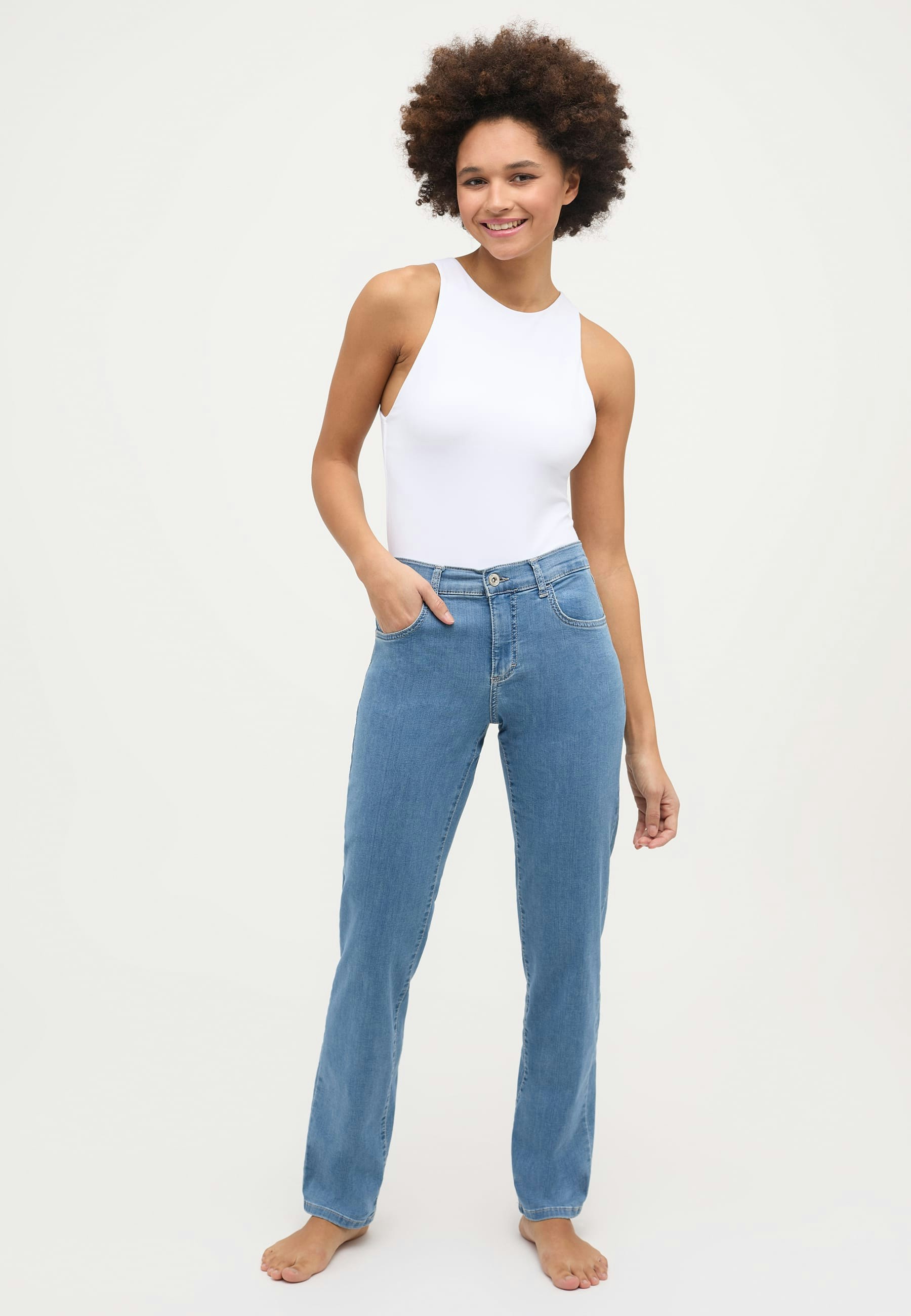 Jeans Dolly mit geradem Bein