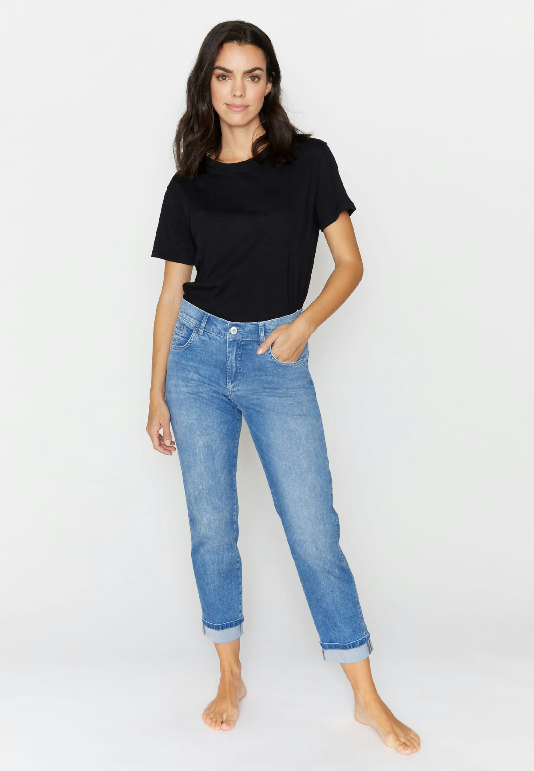 Jeans Darleen Crop TU Ribbon mit Organic Cotton