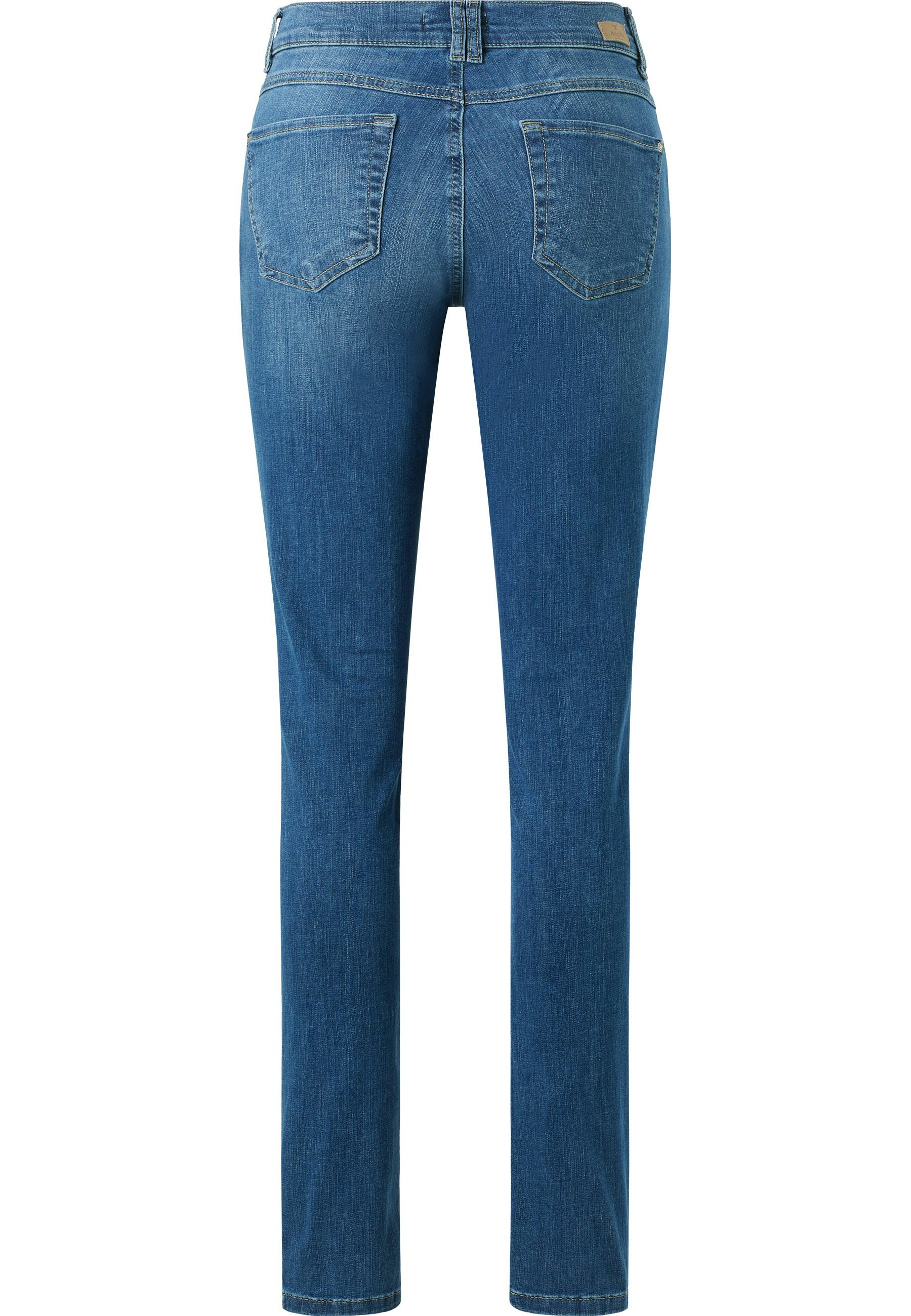 Jeans Skinny Button mit authentischem Denim