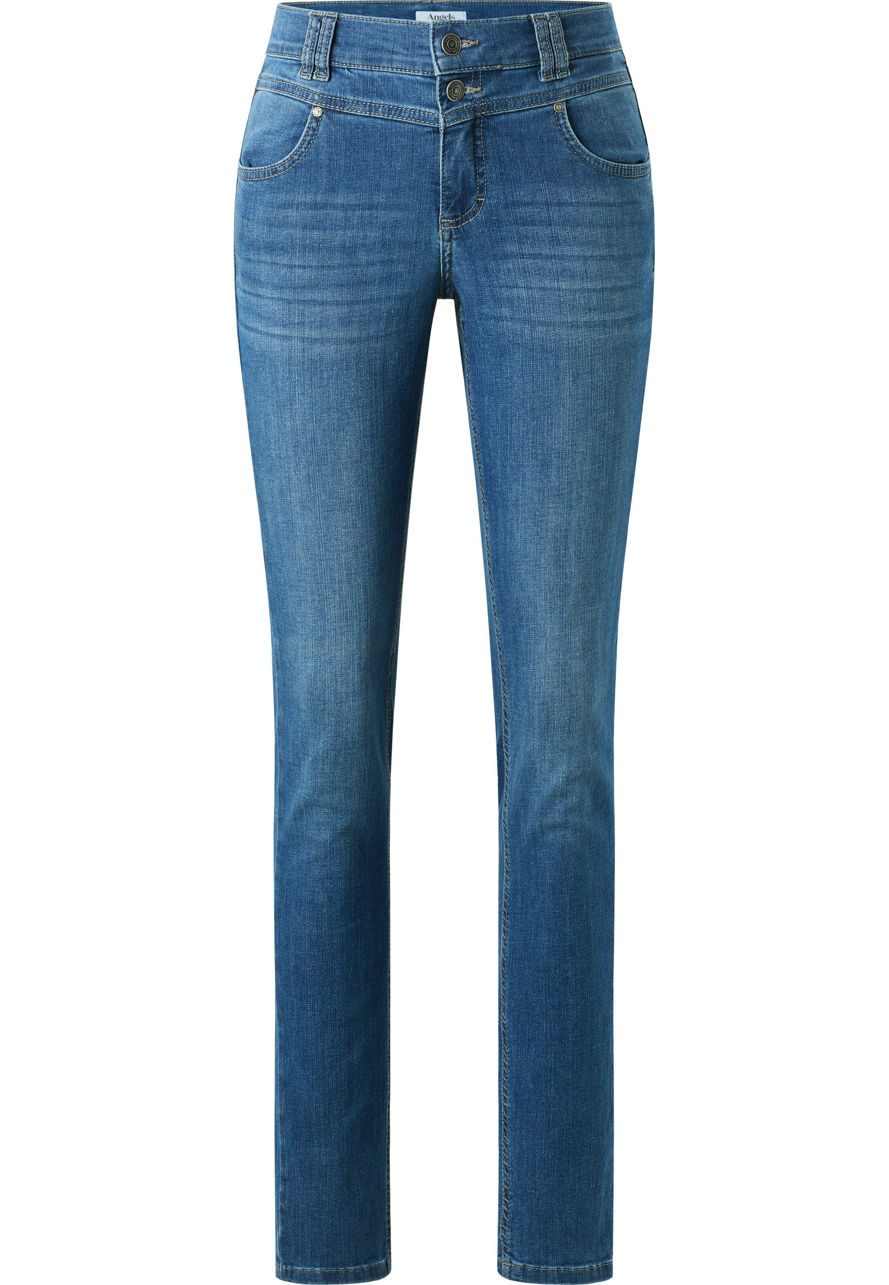Jeans Skinny Button mit authentischem Denim
