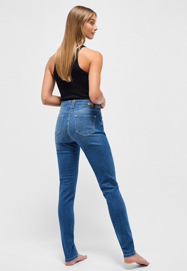 Jeans Skinny Button mit authentischem Denim