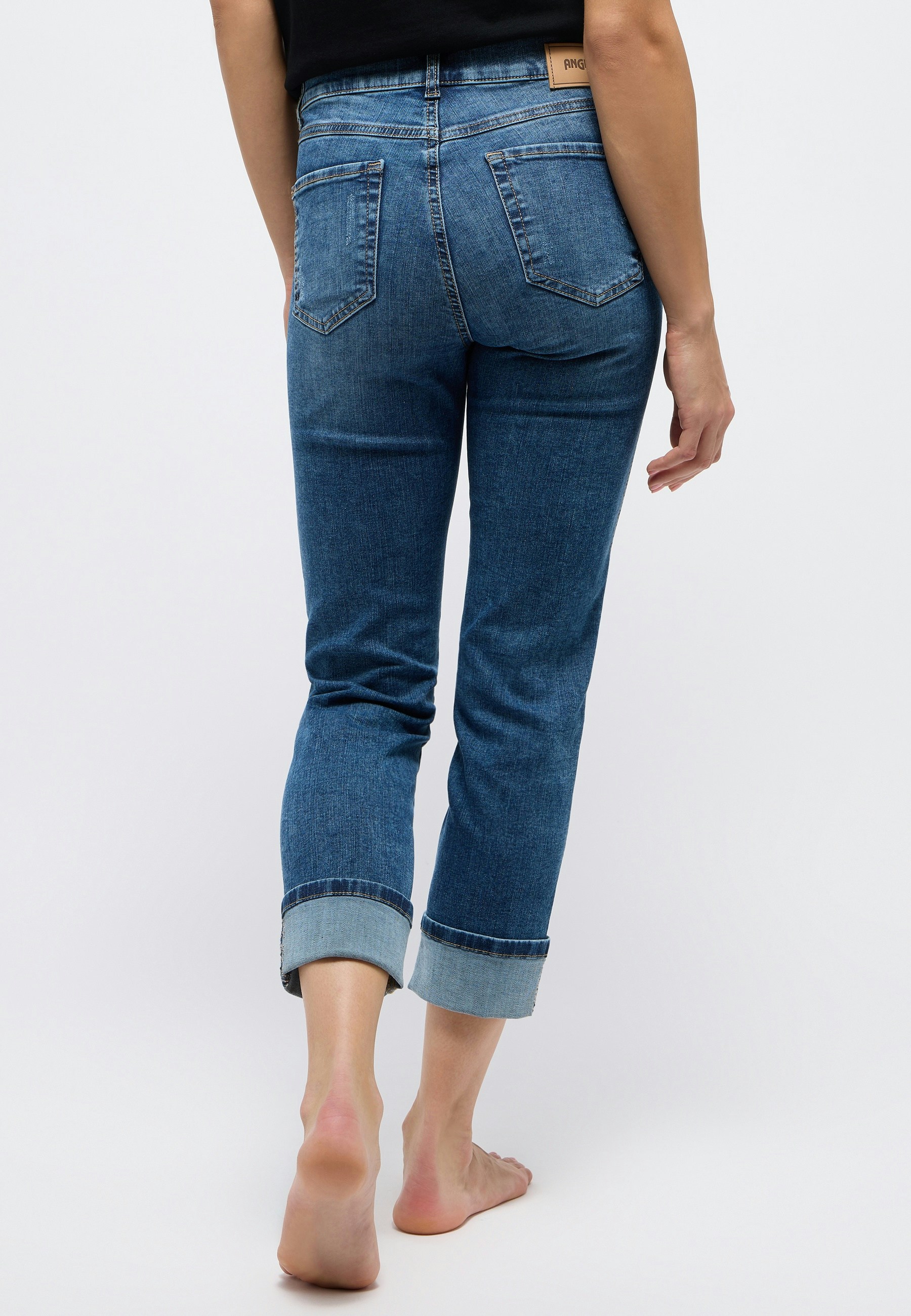 Jeans Cici Crop Glam mit Ziersteinen