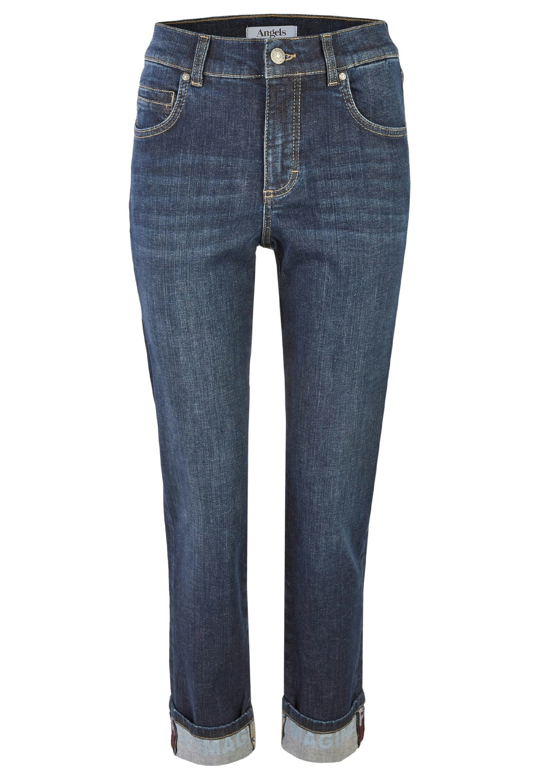 Jeans Cici Crop Peace mit Statement