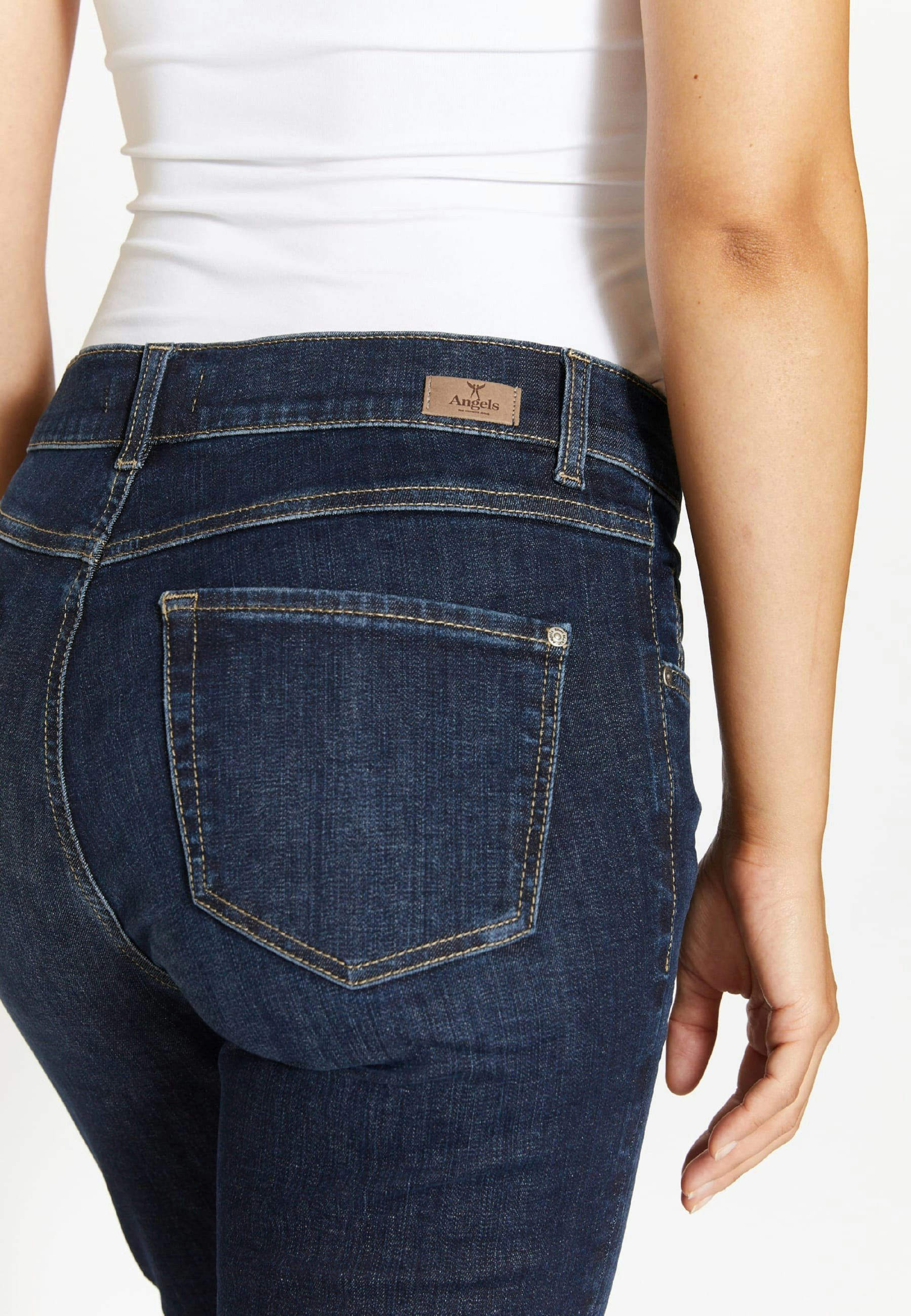 Jeans Cici Crop Peace mit Statement