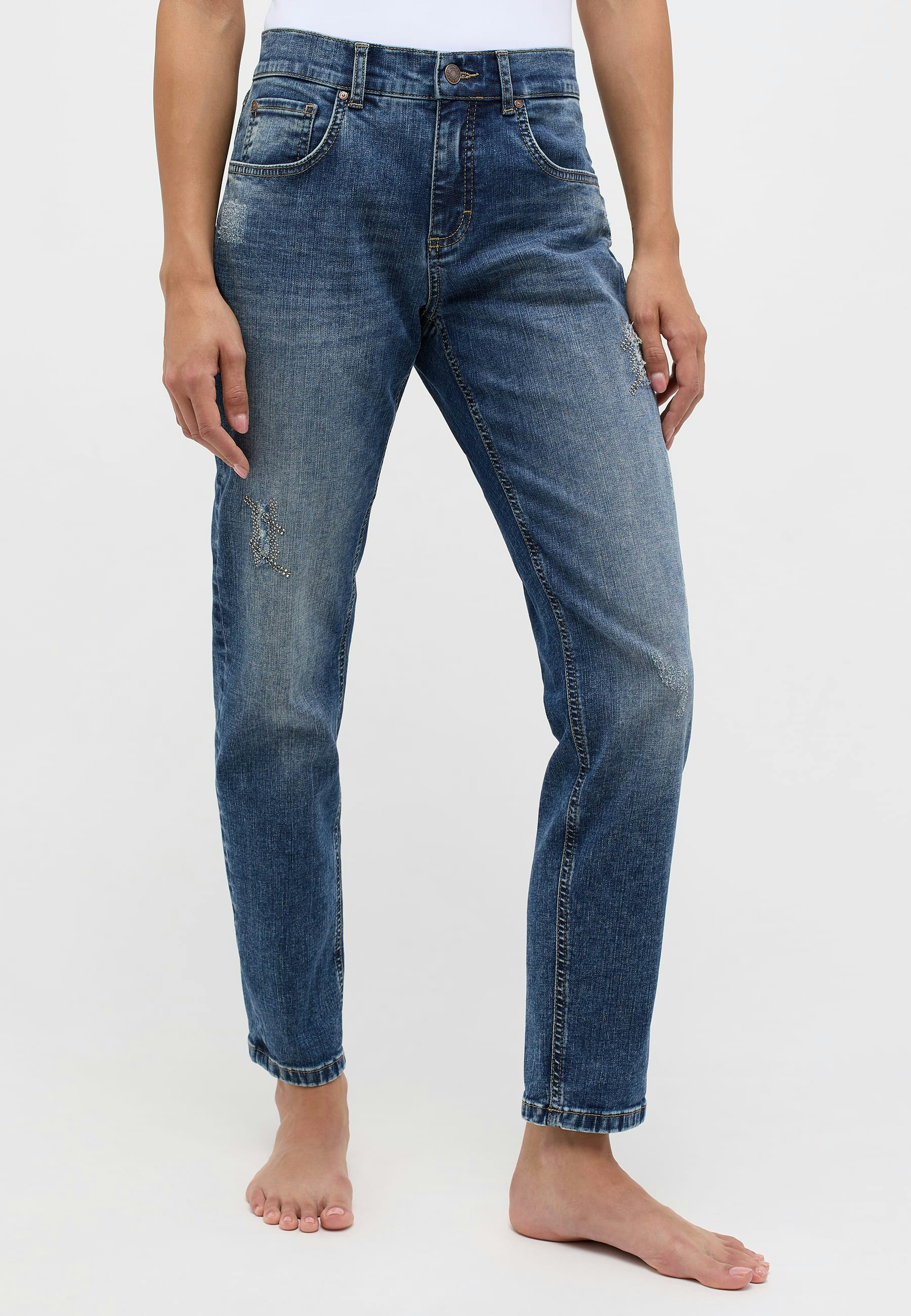 Jeans Boyfriend Diamond mit Strass