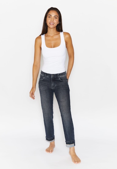 Jeans Darleen Crop TU Chain mit Ziernähten