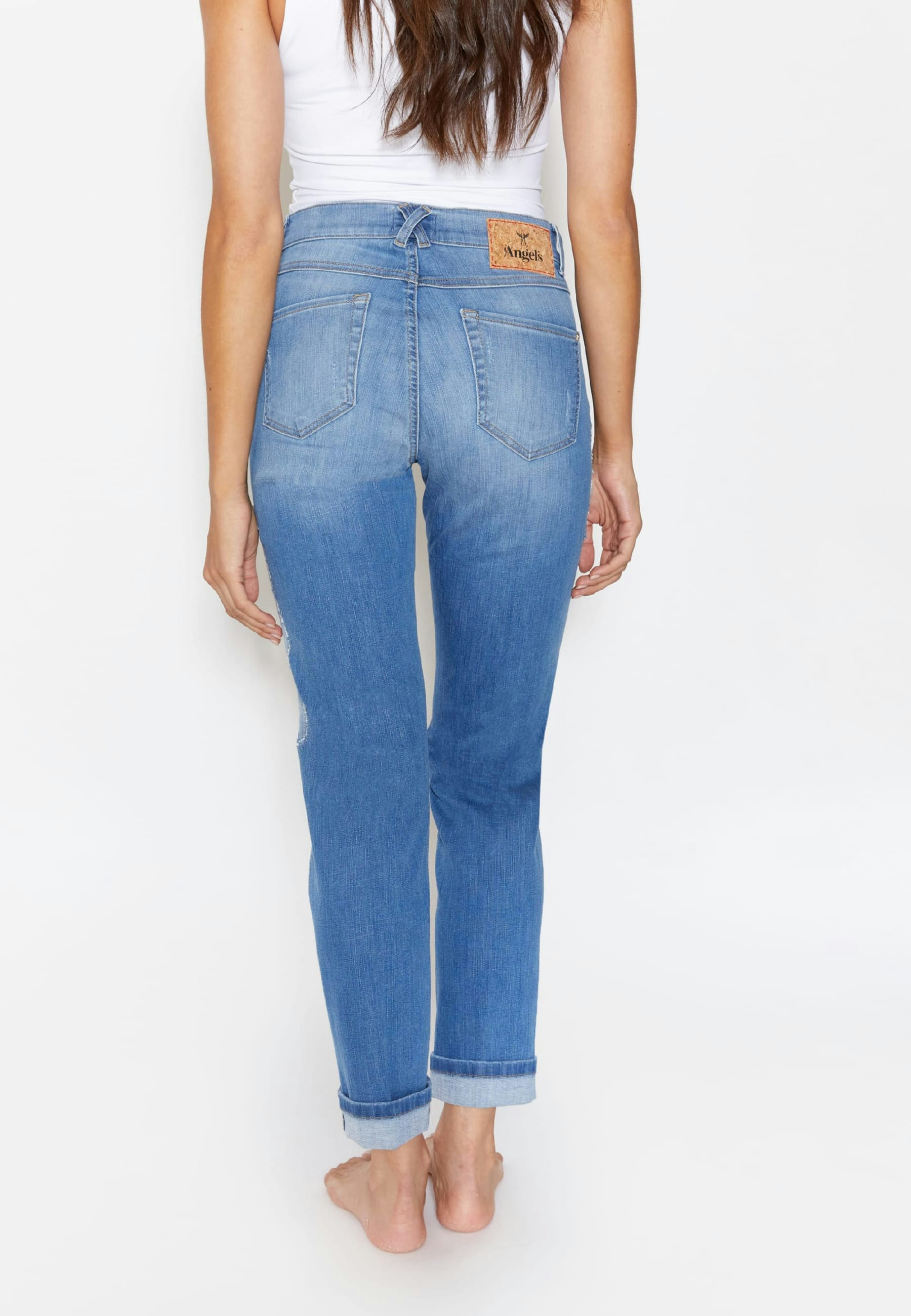 Destroyed-Jeans Darleen Crop TU Patch