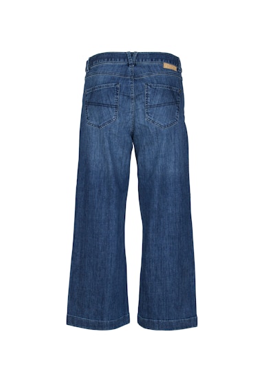 Jeans Cropped Culotte mit GÃ¼rtel