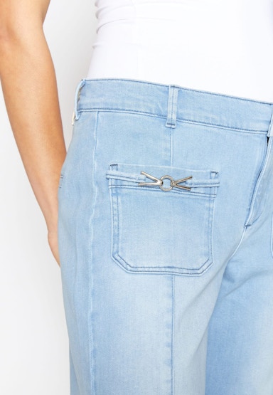 Jeans Detail Culotte mit Front-Naht