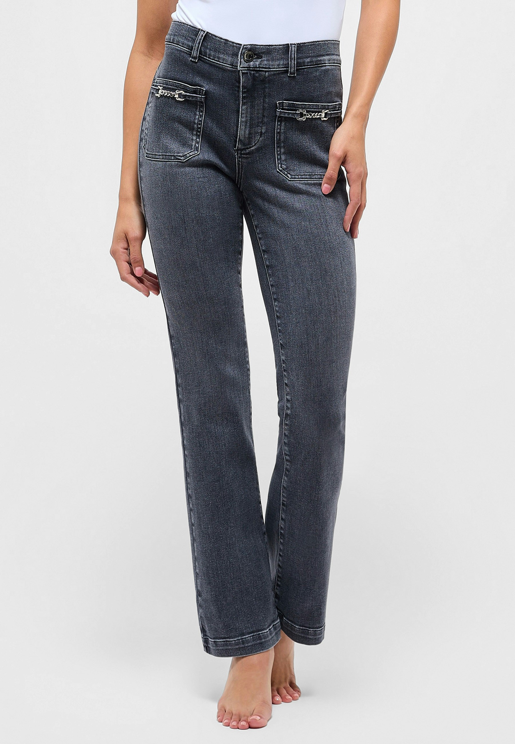 Jeans Pocket Bootcut mit Schmuckdetail