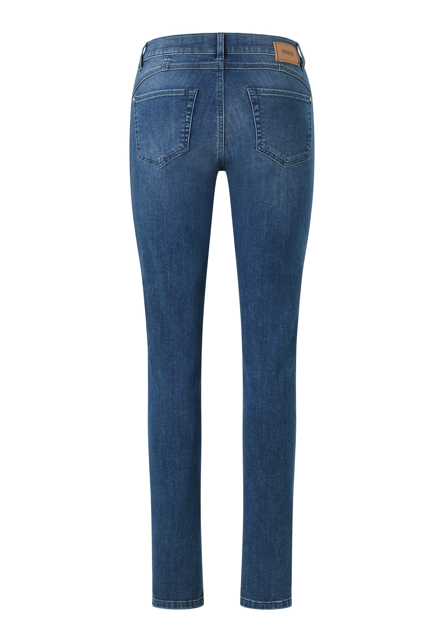 Skinny jeans with distressed wash detail