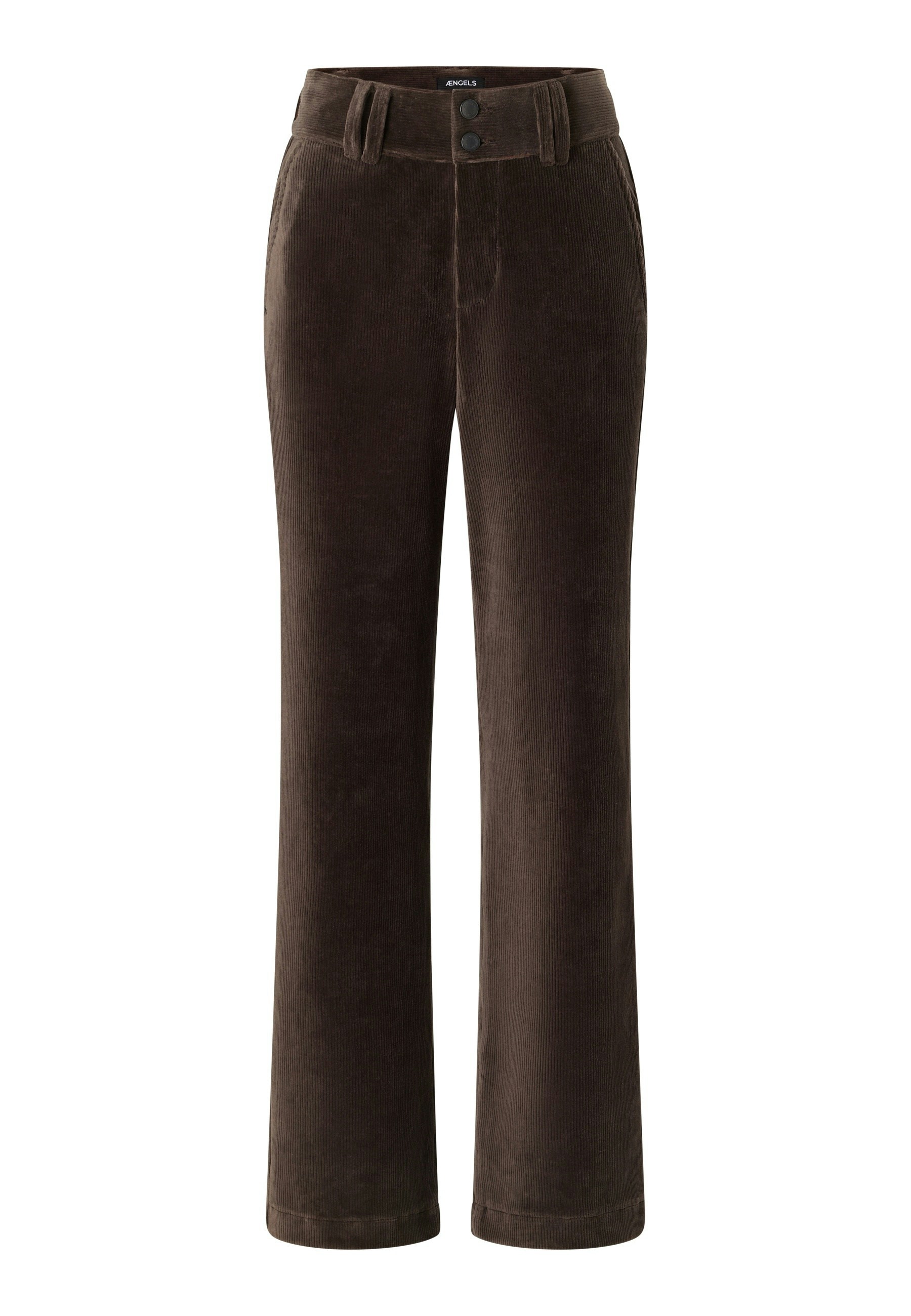 Corduroy Button Wide Leg Pants
