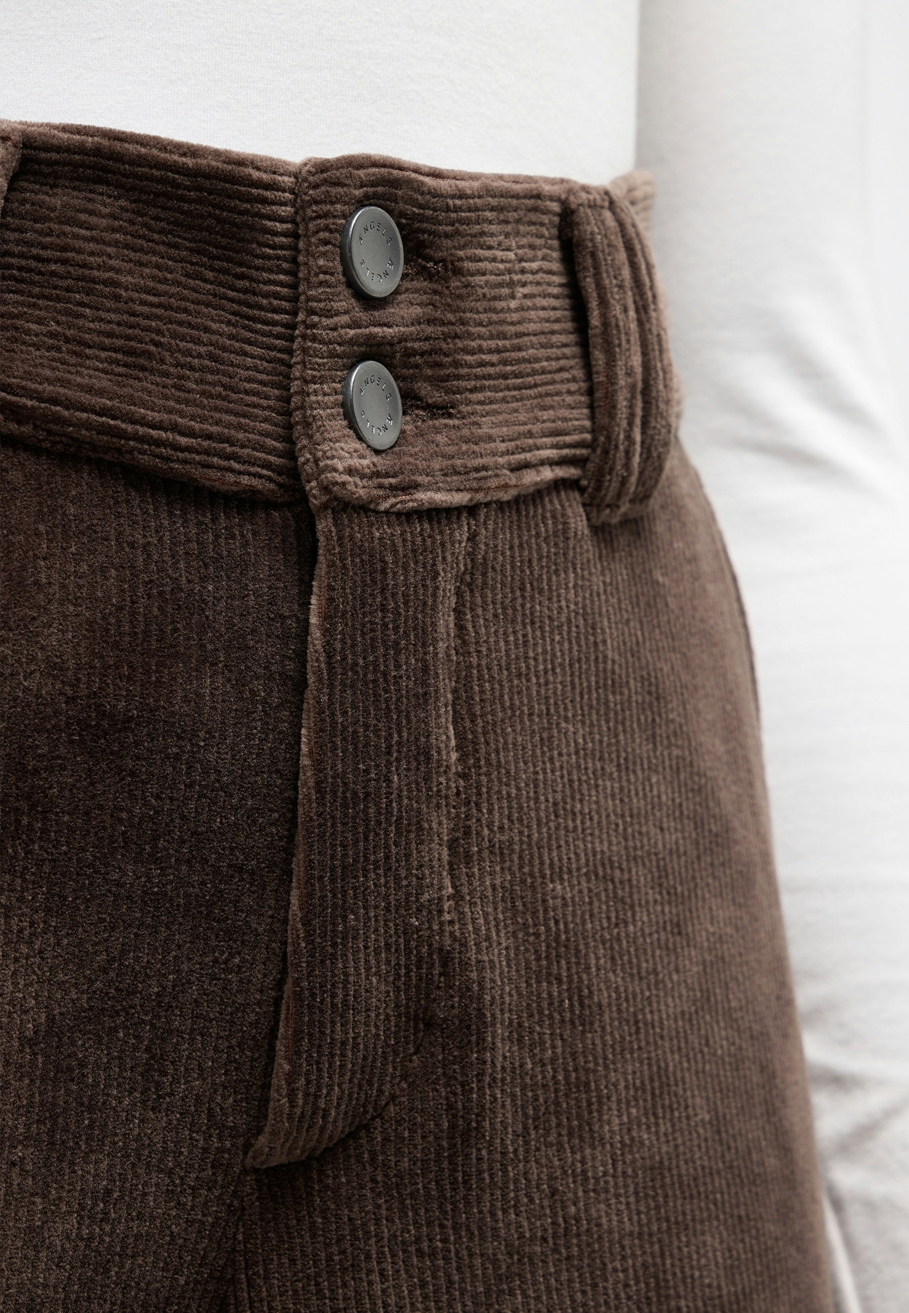 Corduroy Button Wide Leg Pants