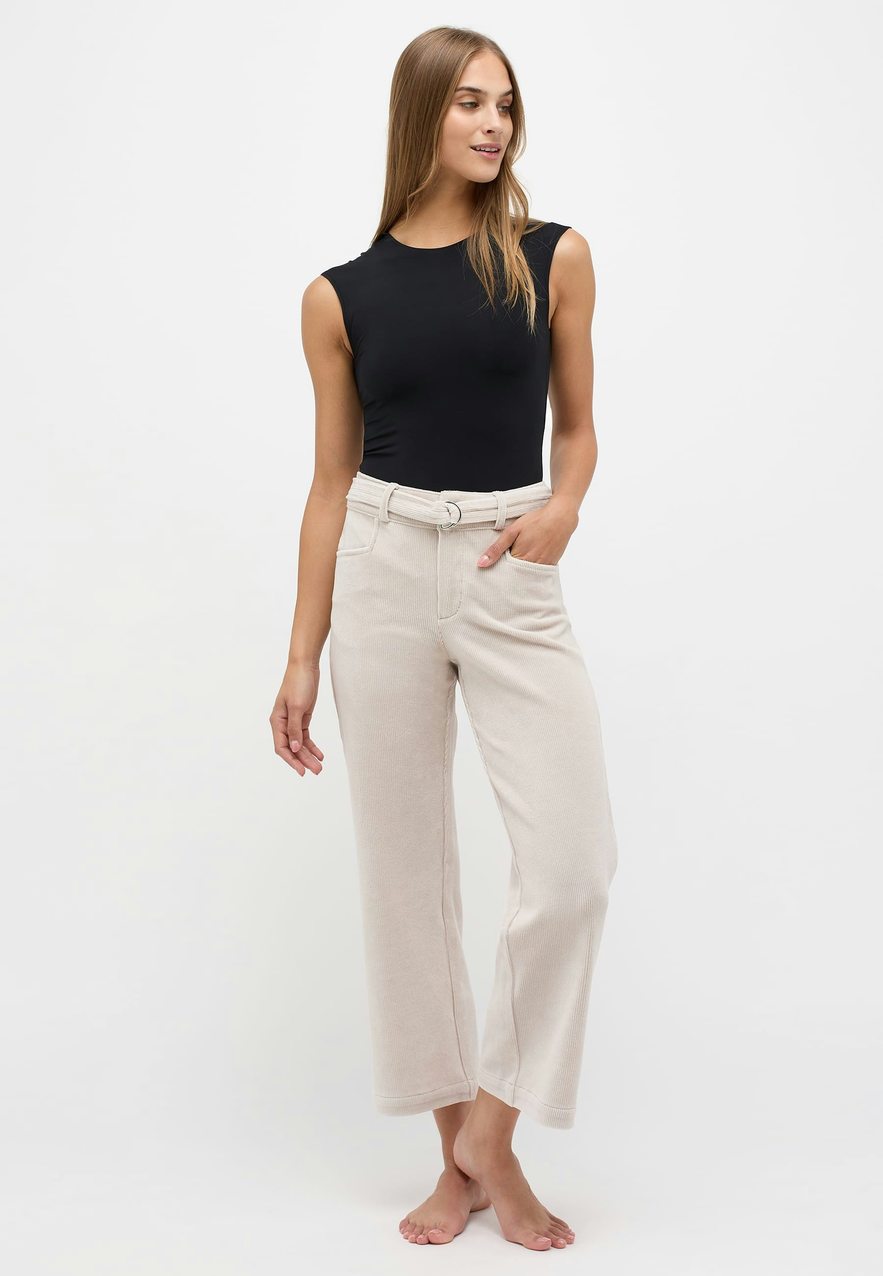 Hose Culotte mit Jersey Cord