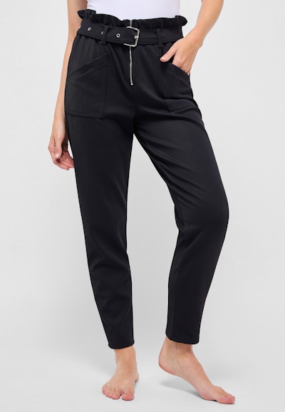 Dehnbare Hose Sporty Detail Carrot