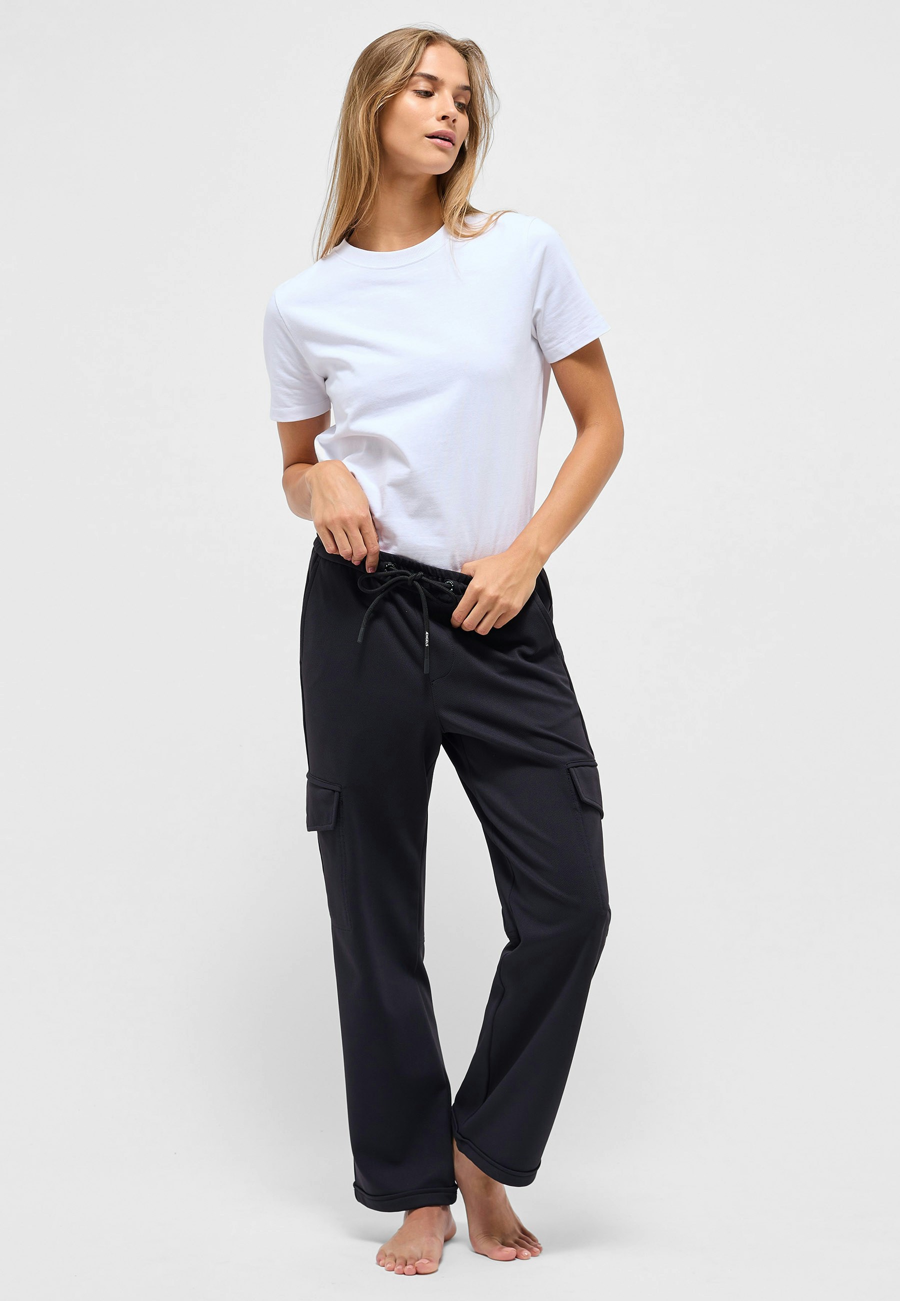 Dehnbare Hose Cropped Cargo Jogger
