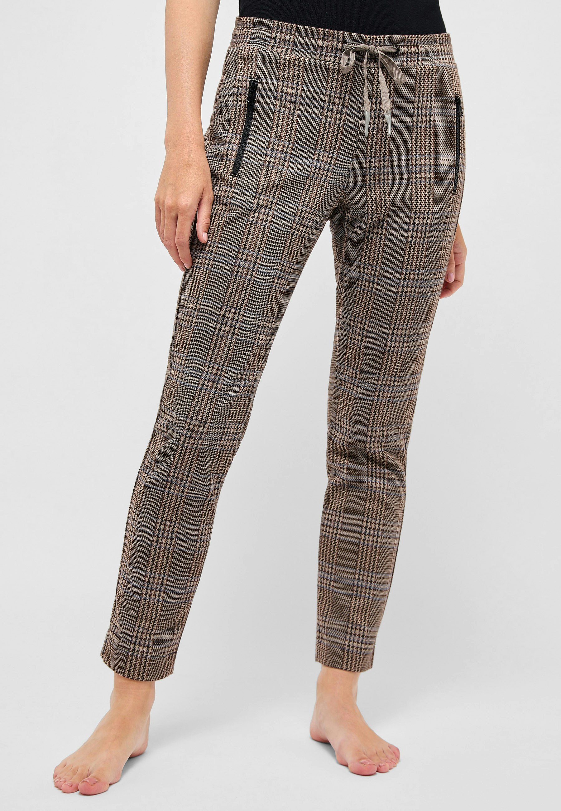 Pants Louisa Shape Zip with decorative zippers