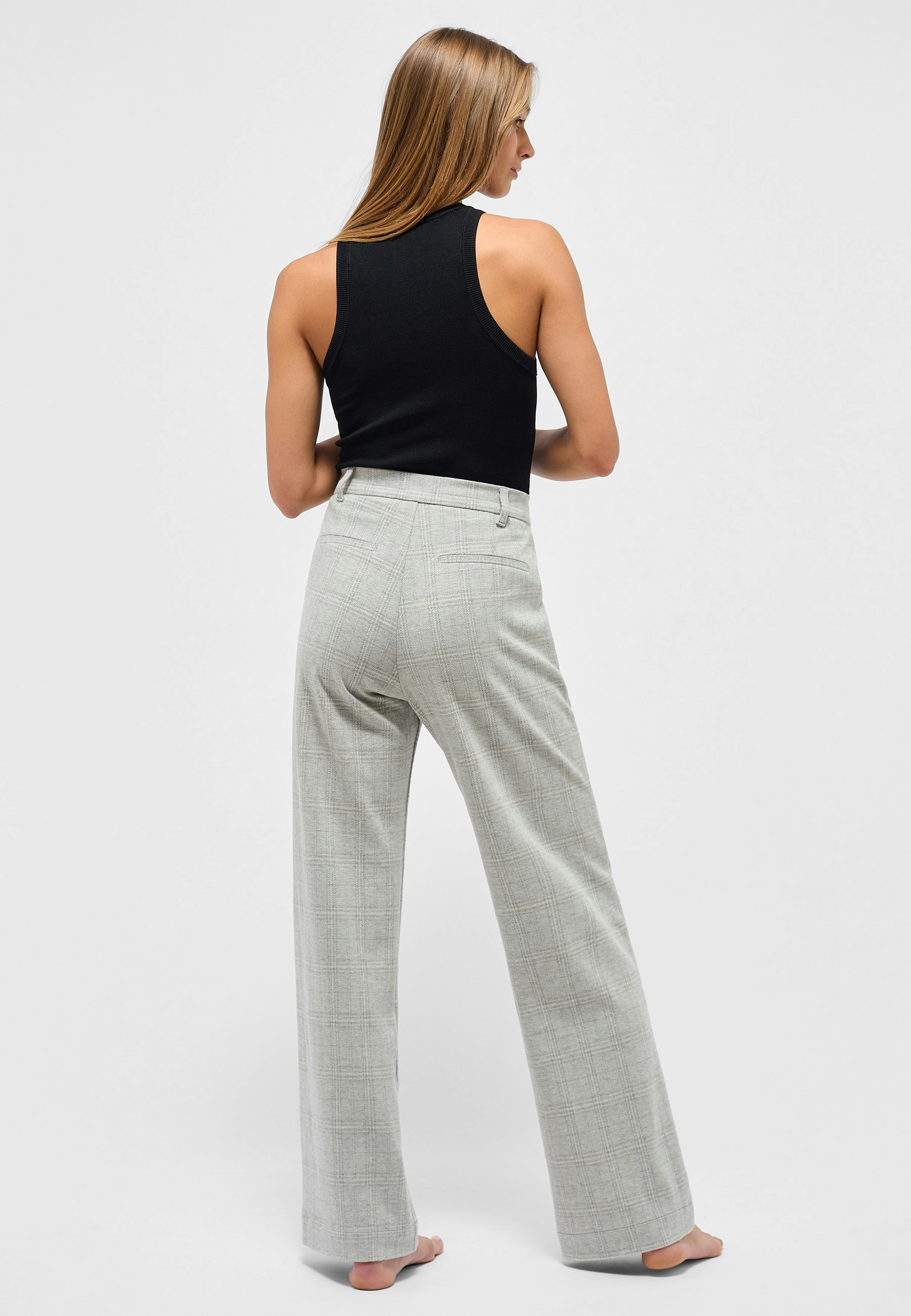 Checked pants Sporty Wide Leg