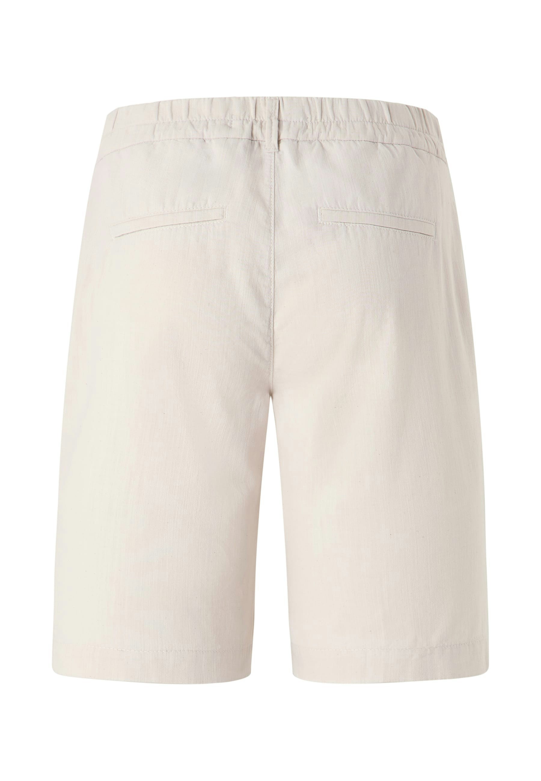 Hose Wide Leg Short mit Leinenoptik
