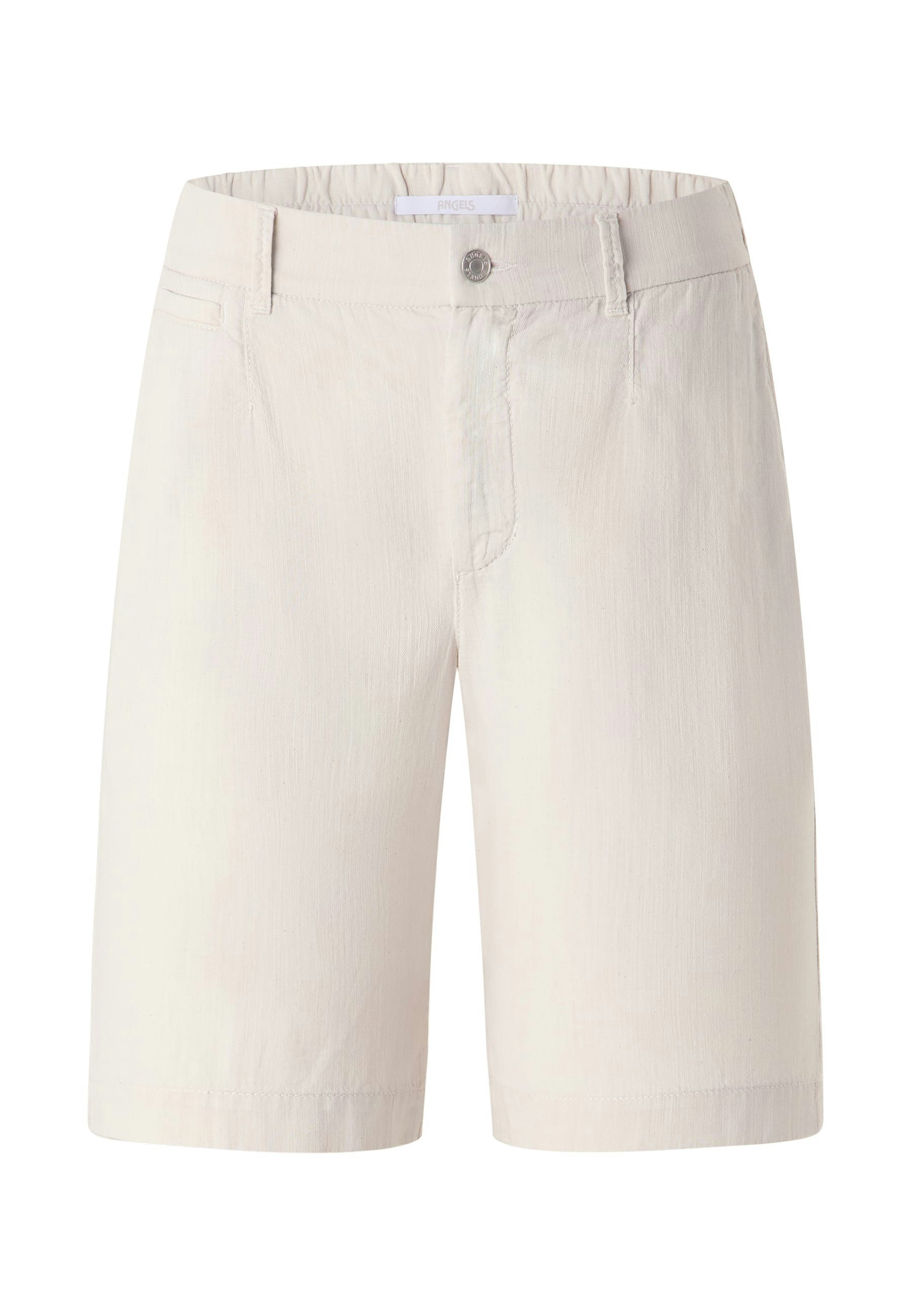 Hose Wide Leg Short mit Leinenoptik