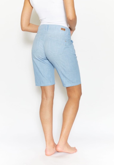 Melierte Shorts Capri Straight