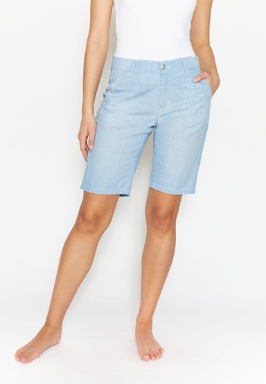 Melierte Shorts Capri Straight