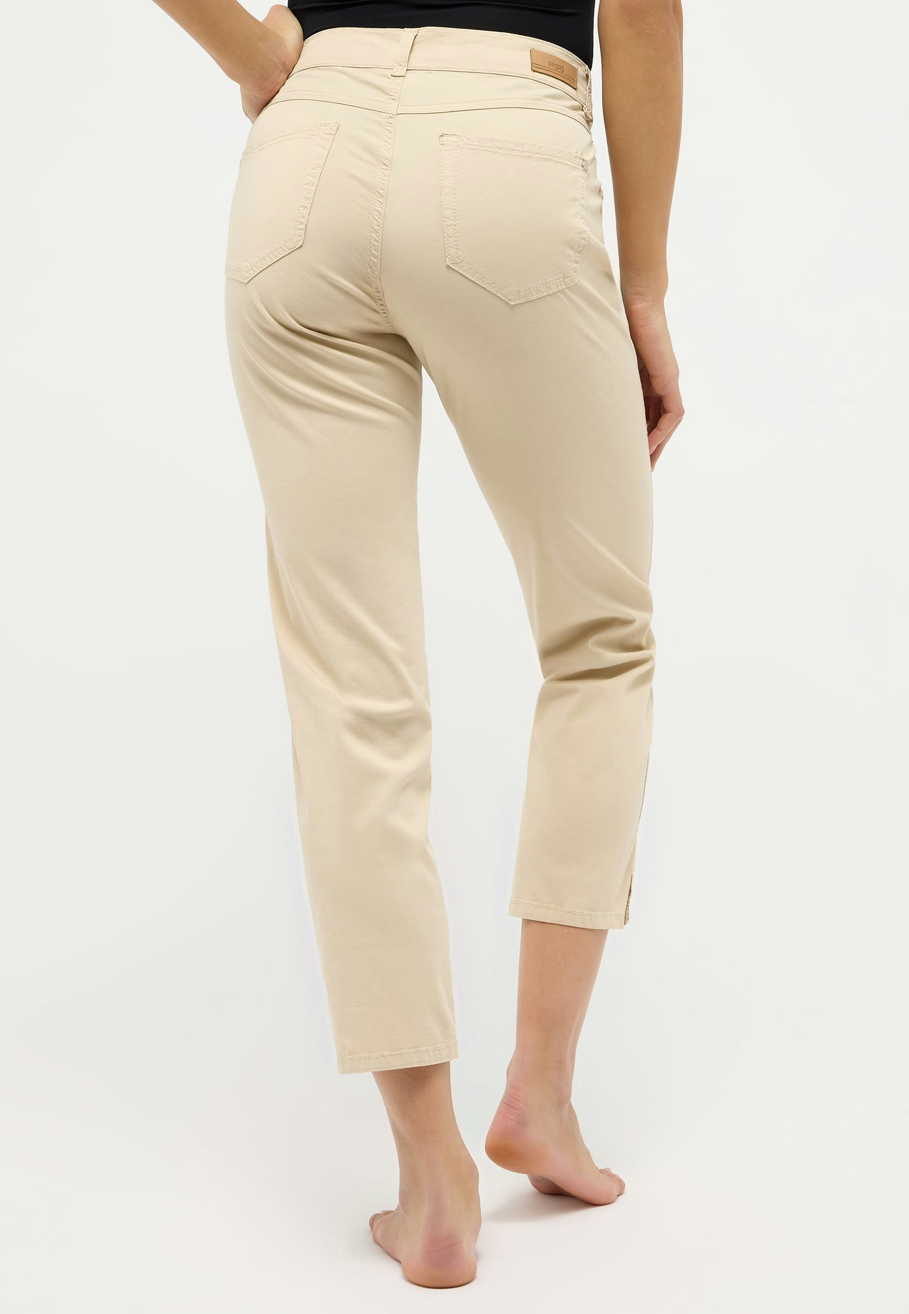 Pants Cici Crop Slit in solid design