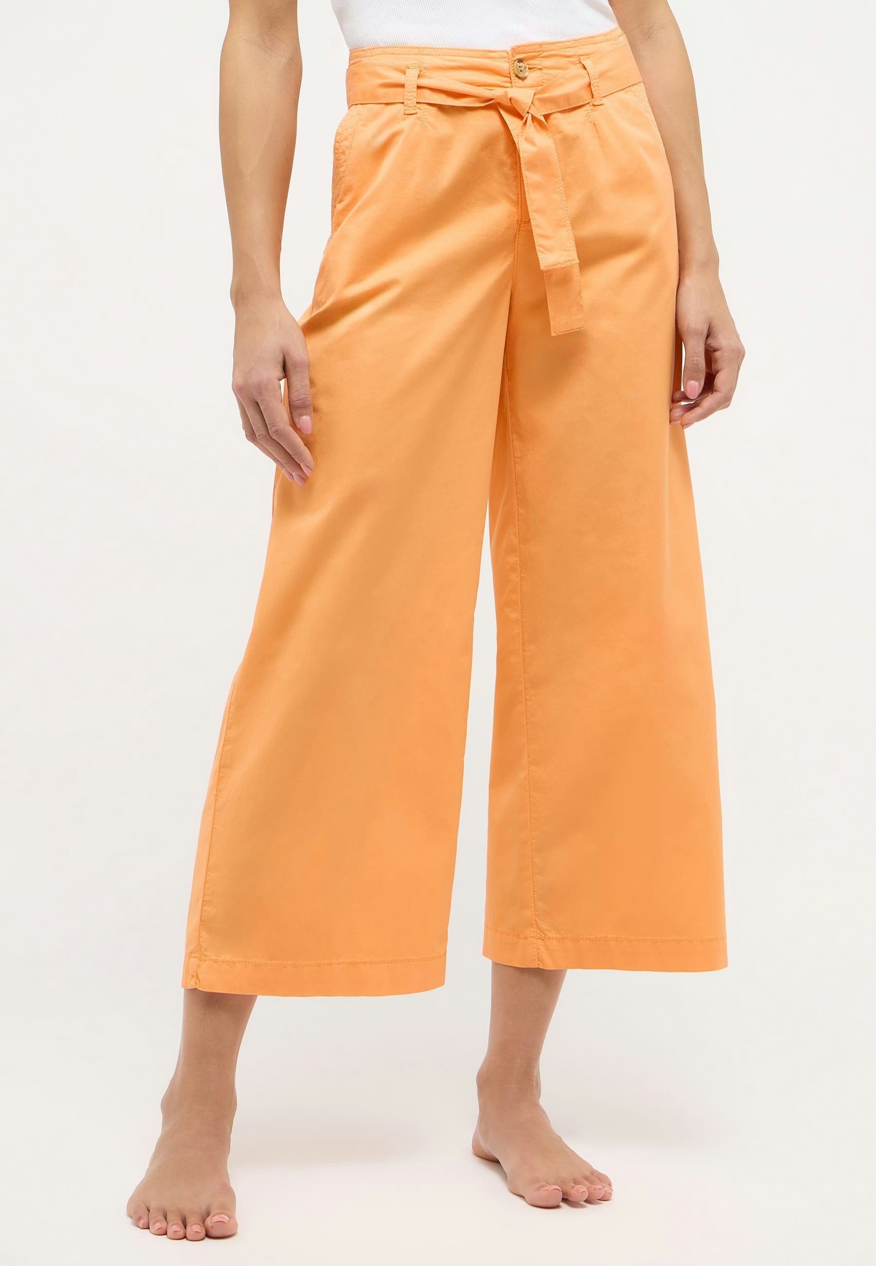Pants Cropped Detail Culotte with belt