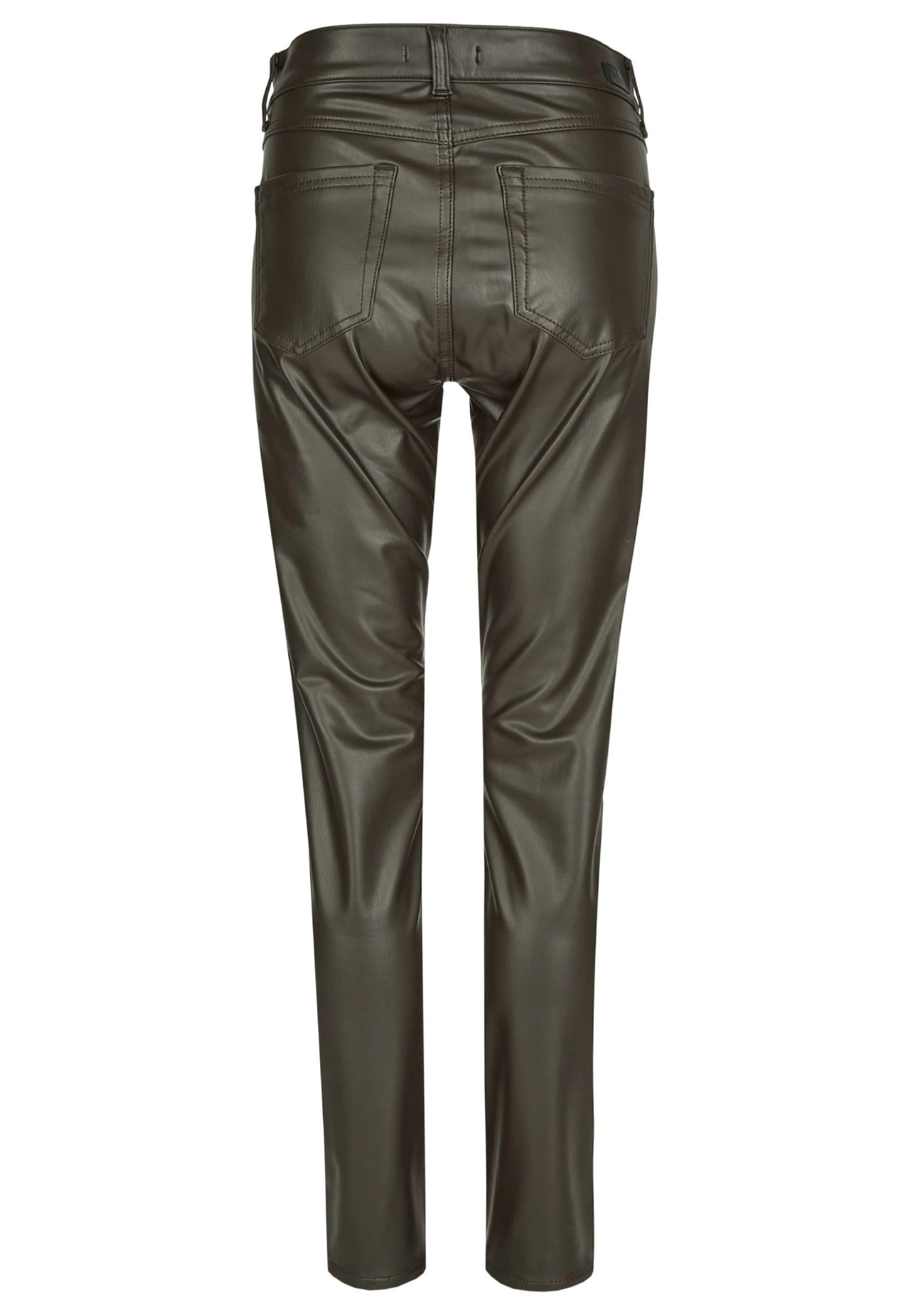 Lederimitathose Skinny Pocket Zip in Uni-Design