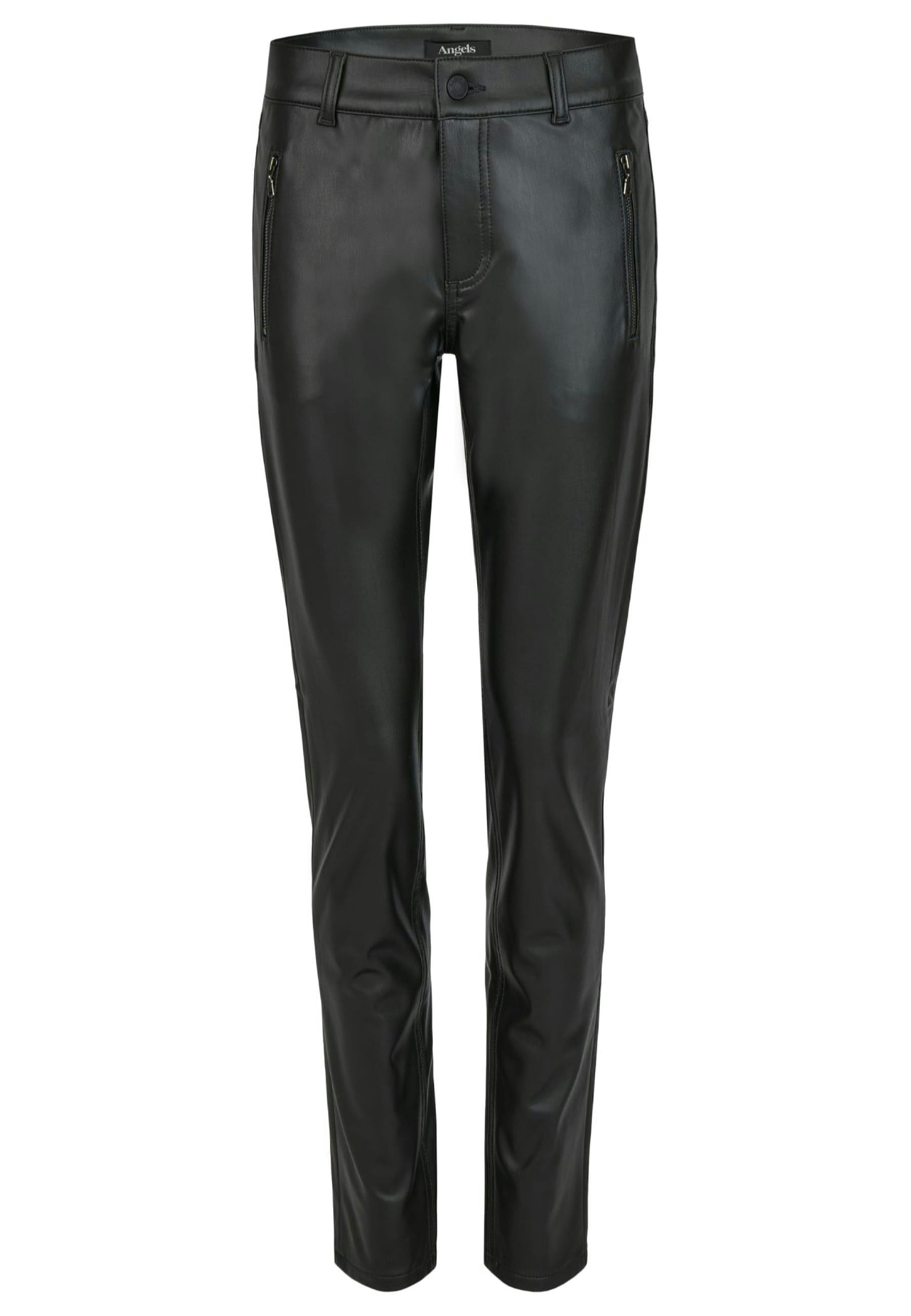Faux leather pants Skinny Pocket Zip in solid design