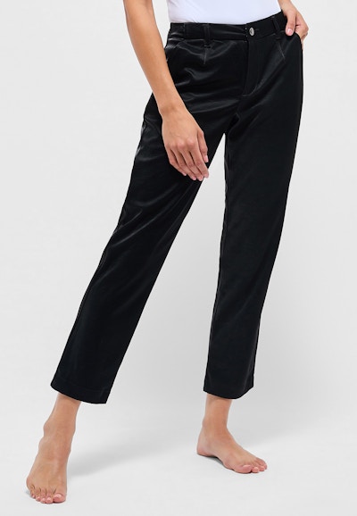 Pants Detail Straight with glam fake leather