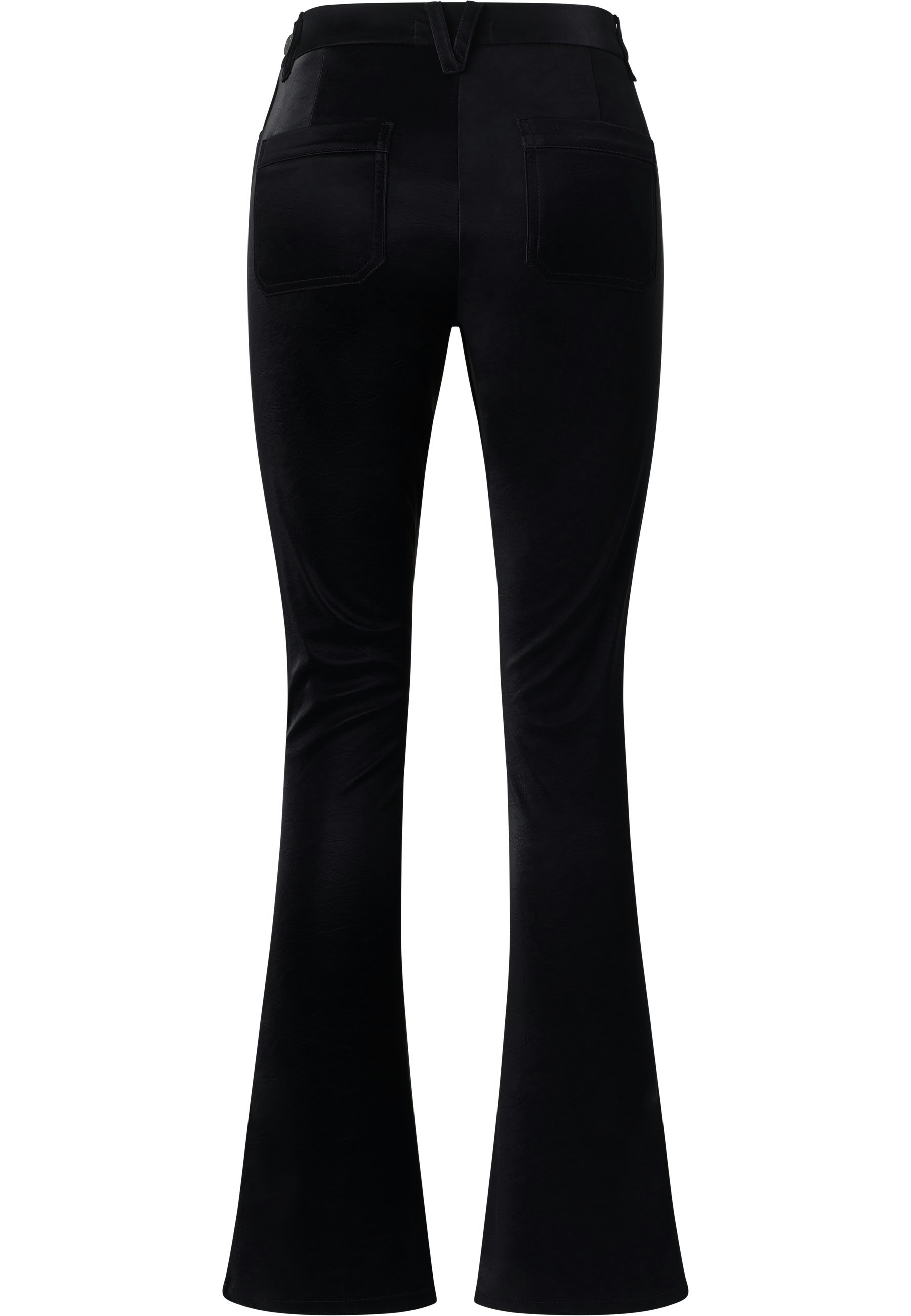 Hose Bootcut mit Glam Fake Leather