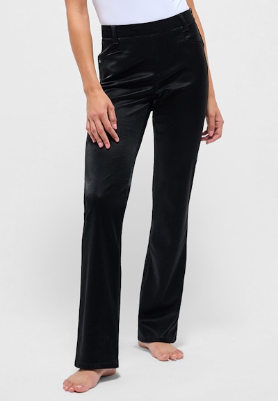 Hose Bootcut mit Glam Fake Leather