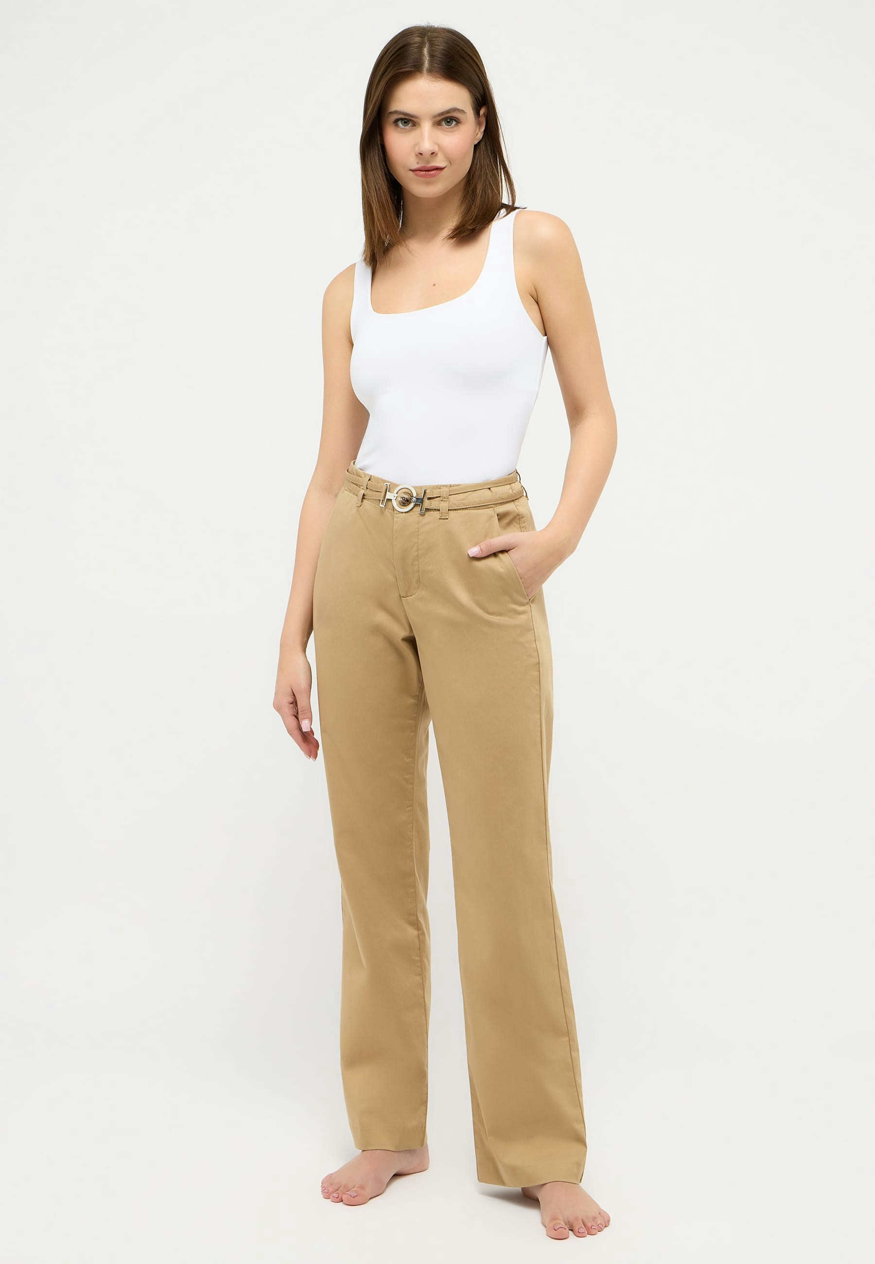 Unifarbene Hose Lara Belt