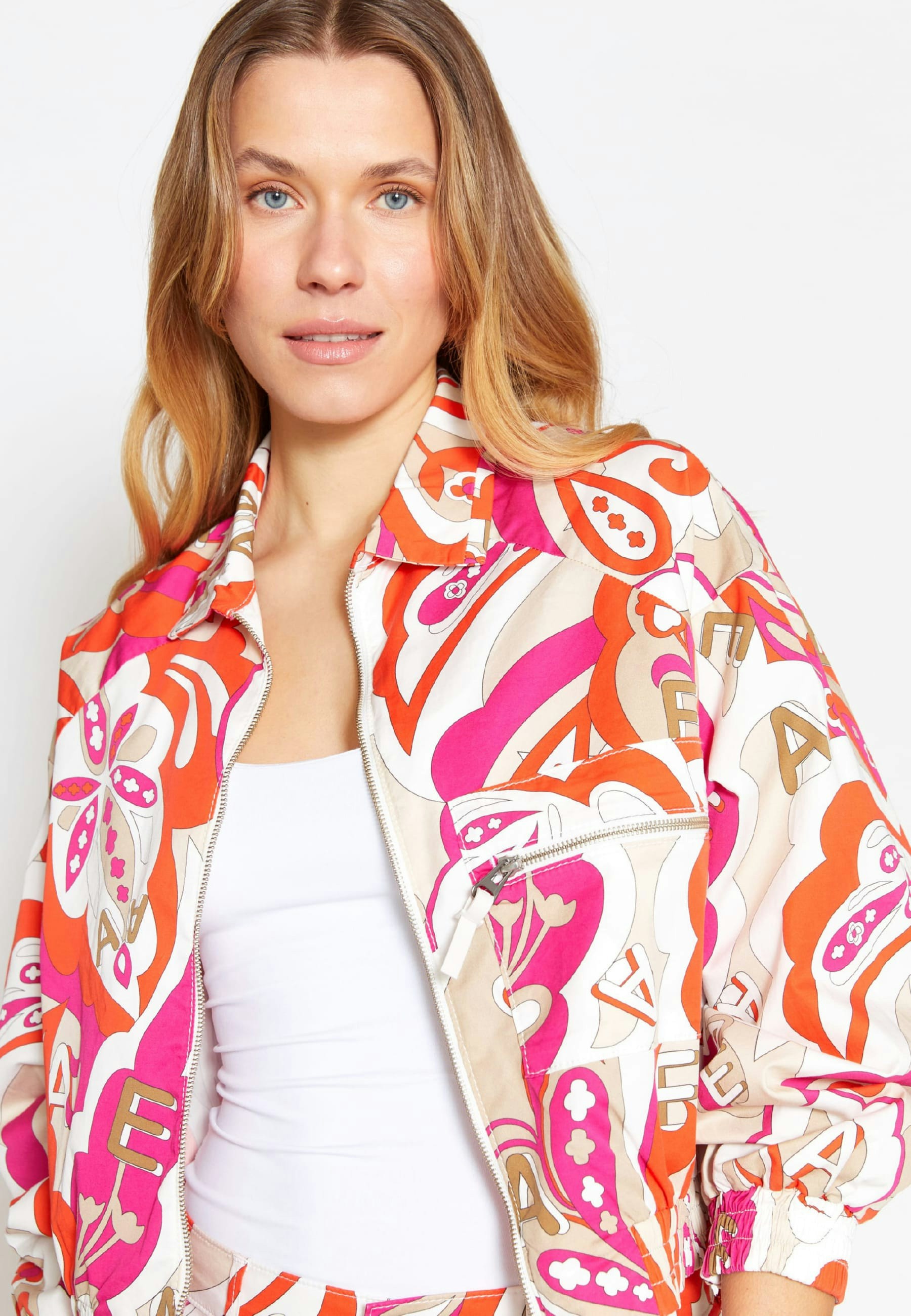 Blouson with retro print