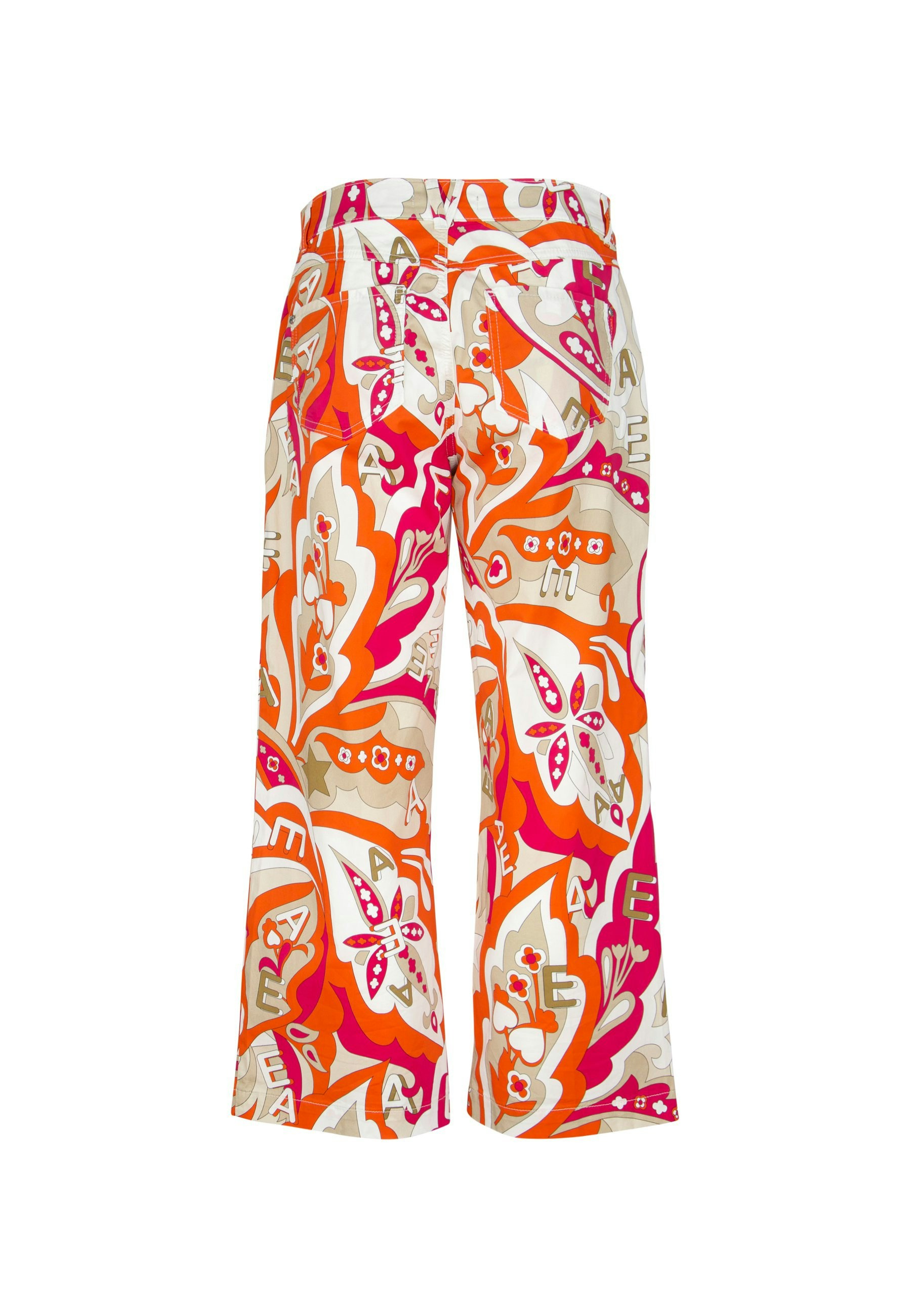 Pants Cropped Culotte with retro print