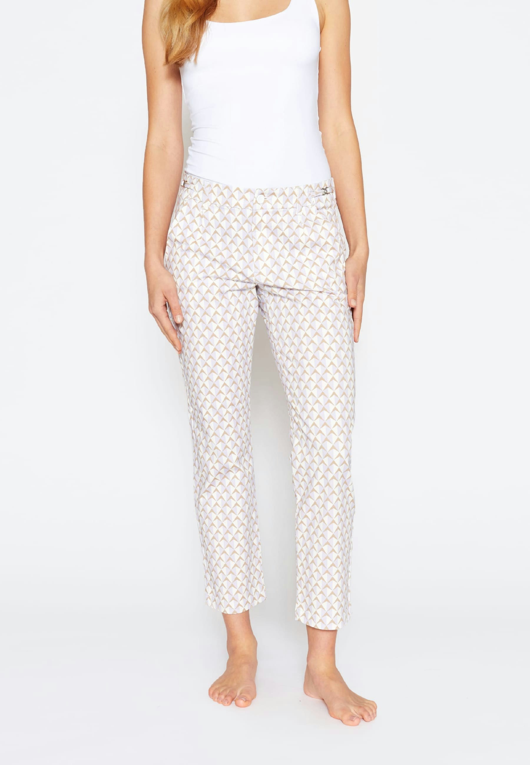 Hose Detail Straight mit grafischem Print