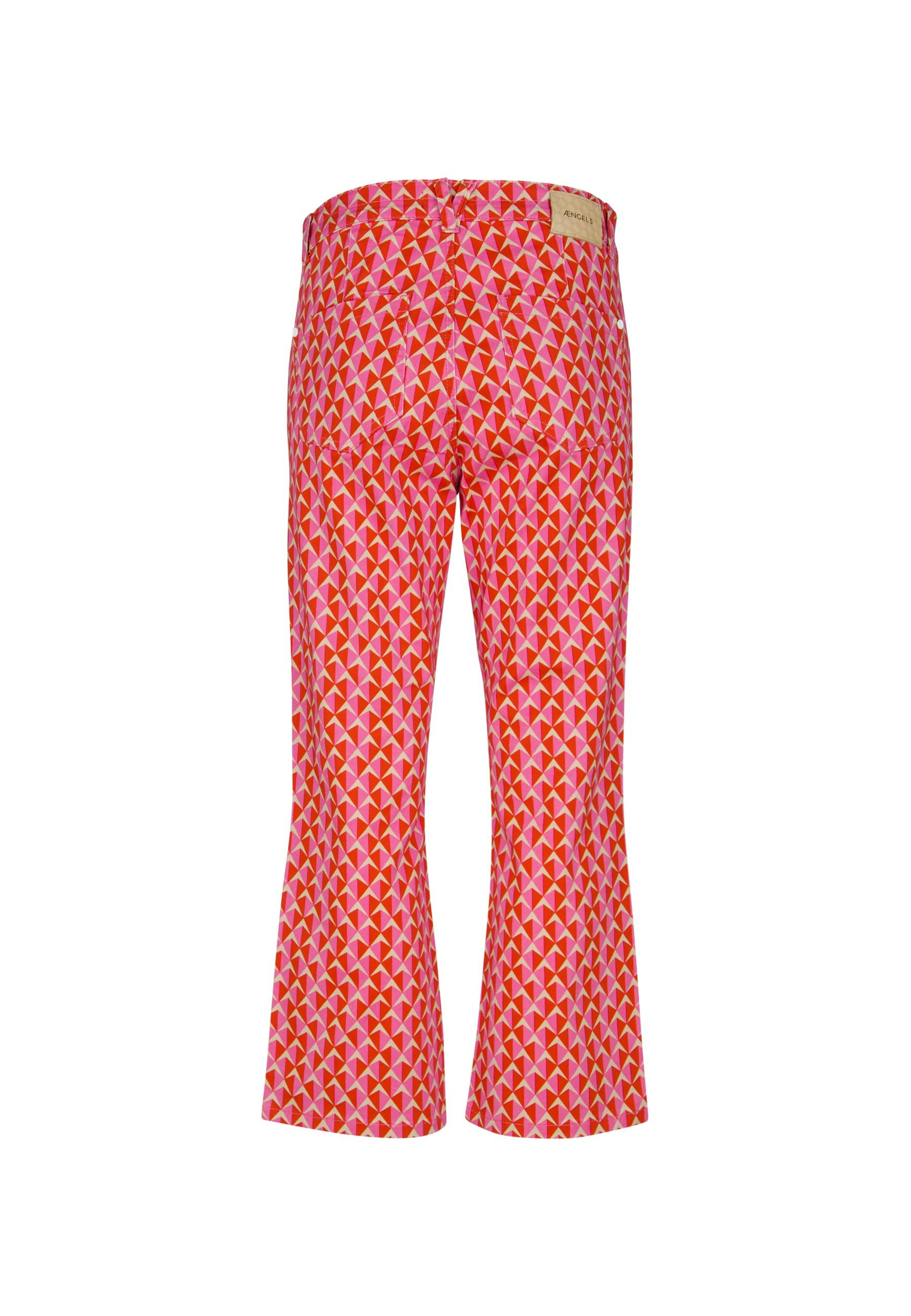 Pants cropped bootcut with print