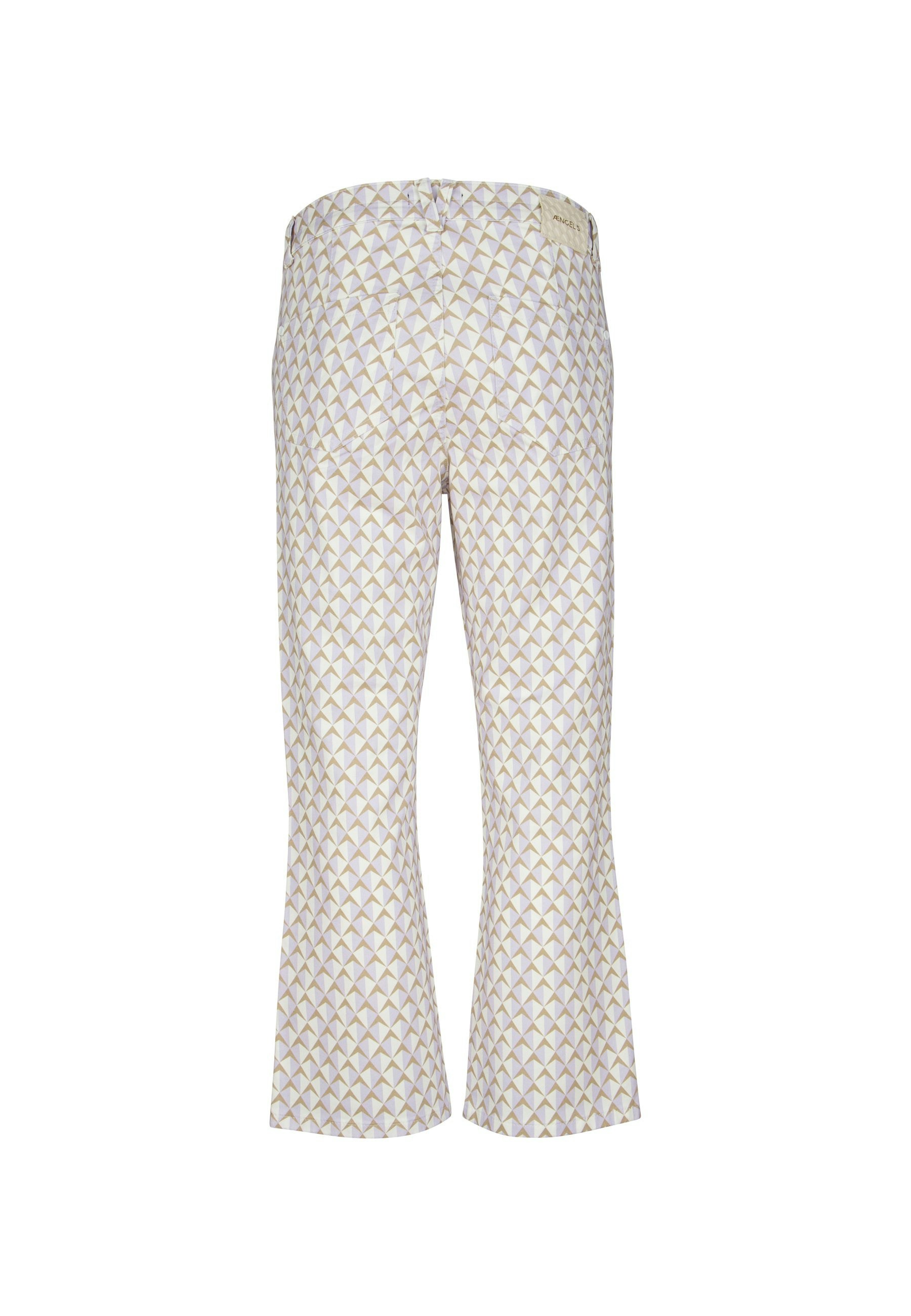 Pants cropped bootcut with print