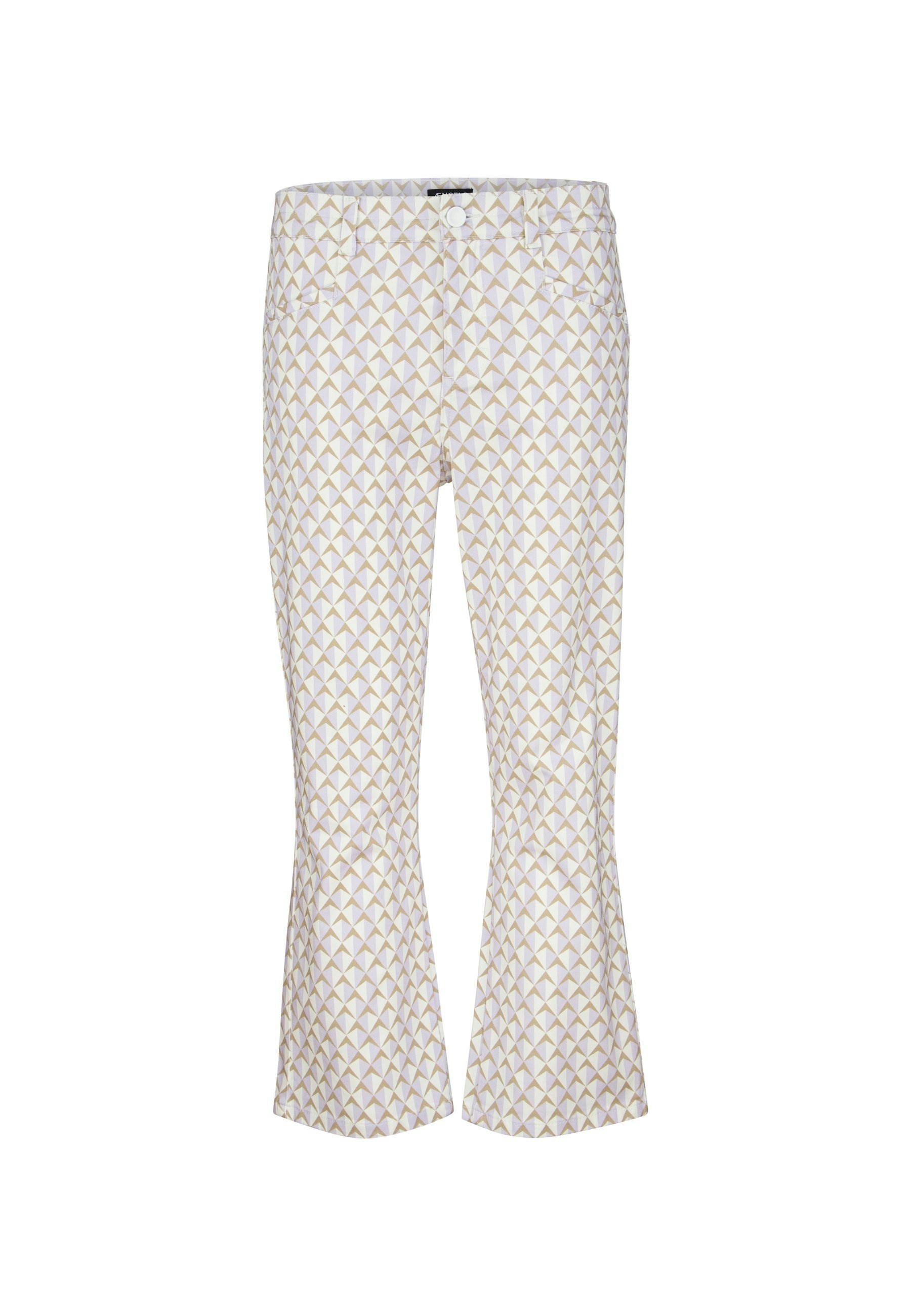 Pants cropped bootcut with print