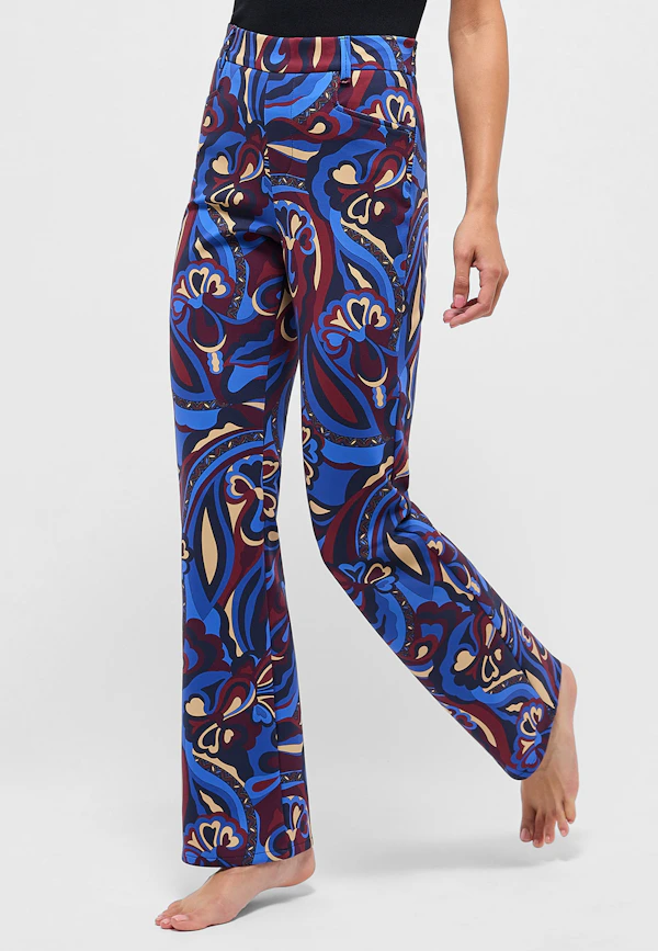 Hose Bootcut mit Modern Flower Print