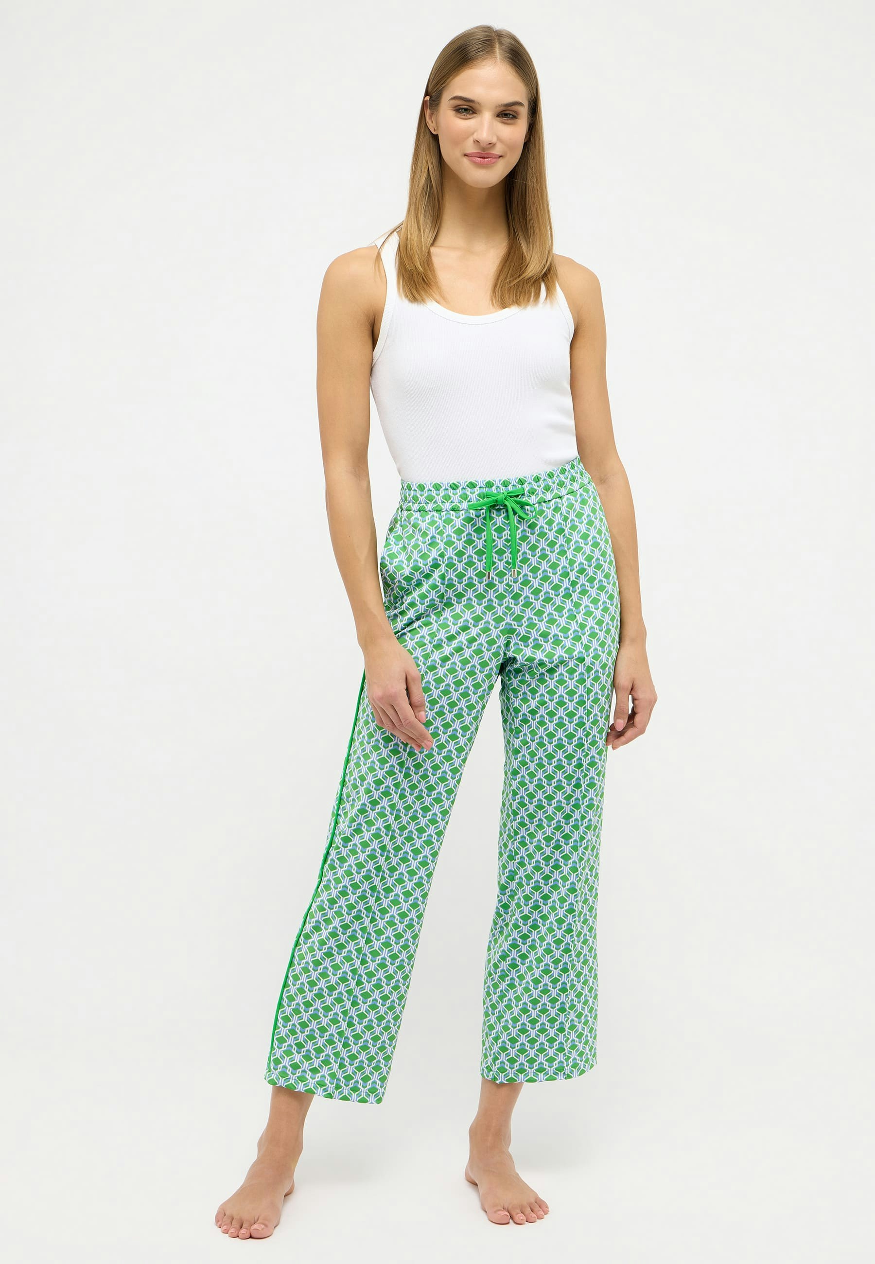 Pants Jogger Galon Culotte with retro print