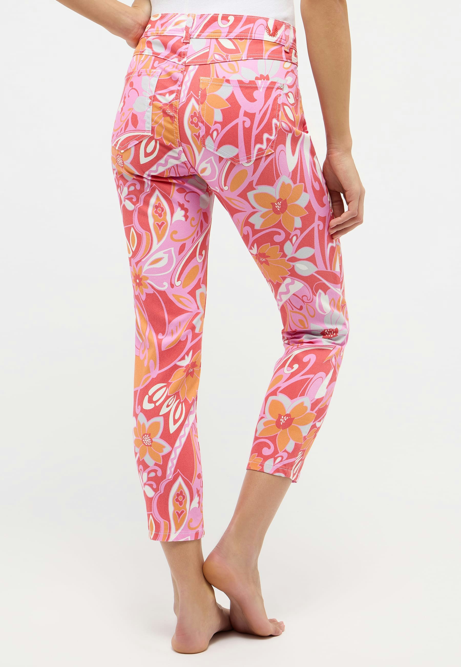 Hose Ornella mit Blumen-Print
