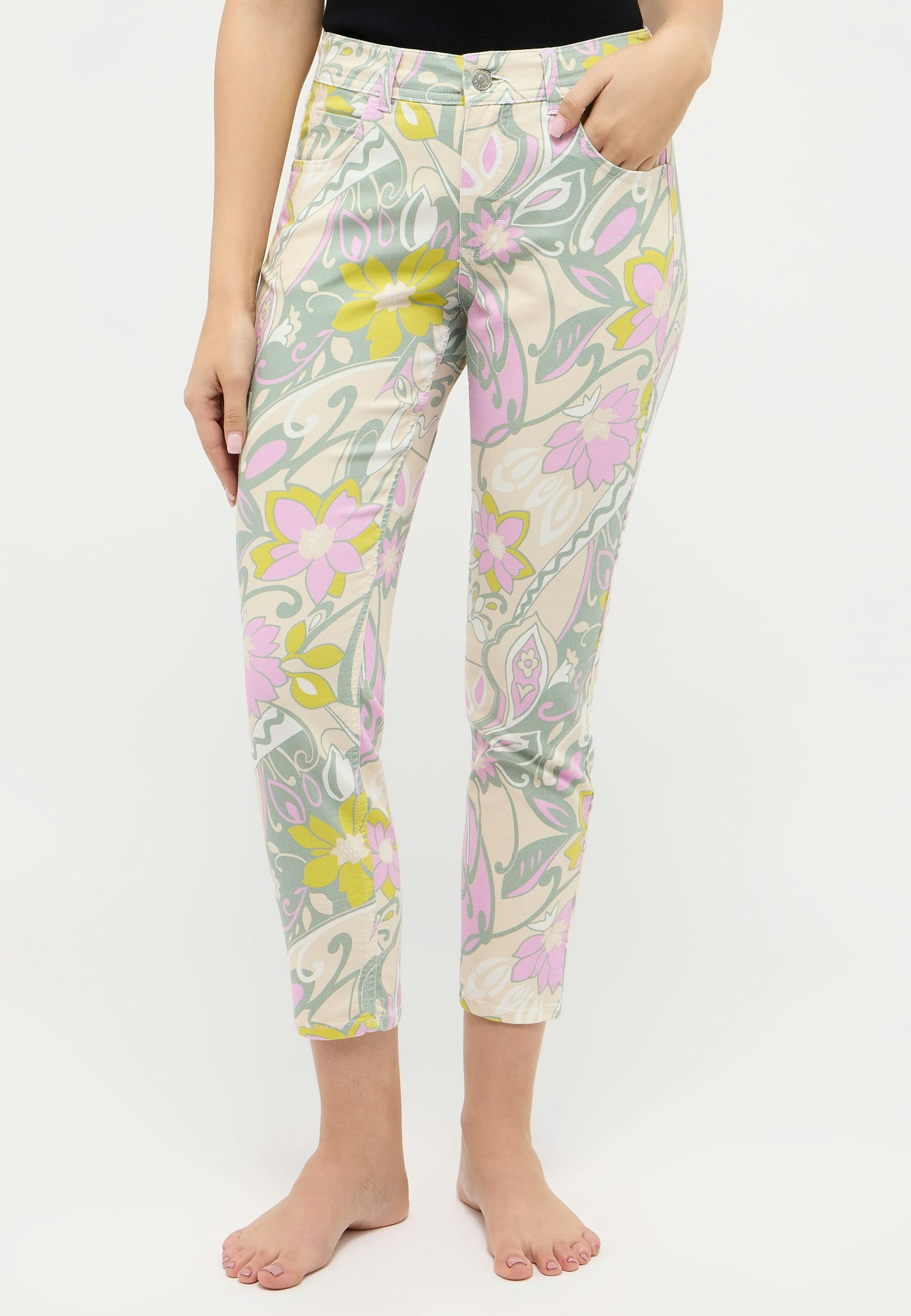 Hose Ornella mit Blumen-Print
