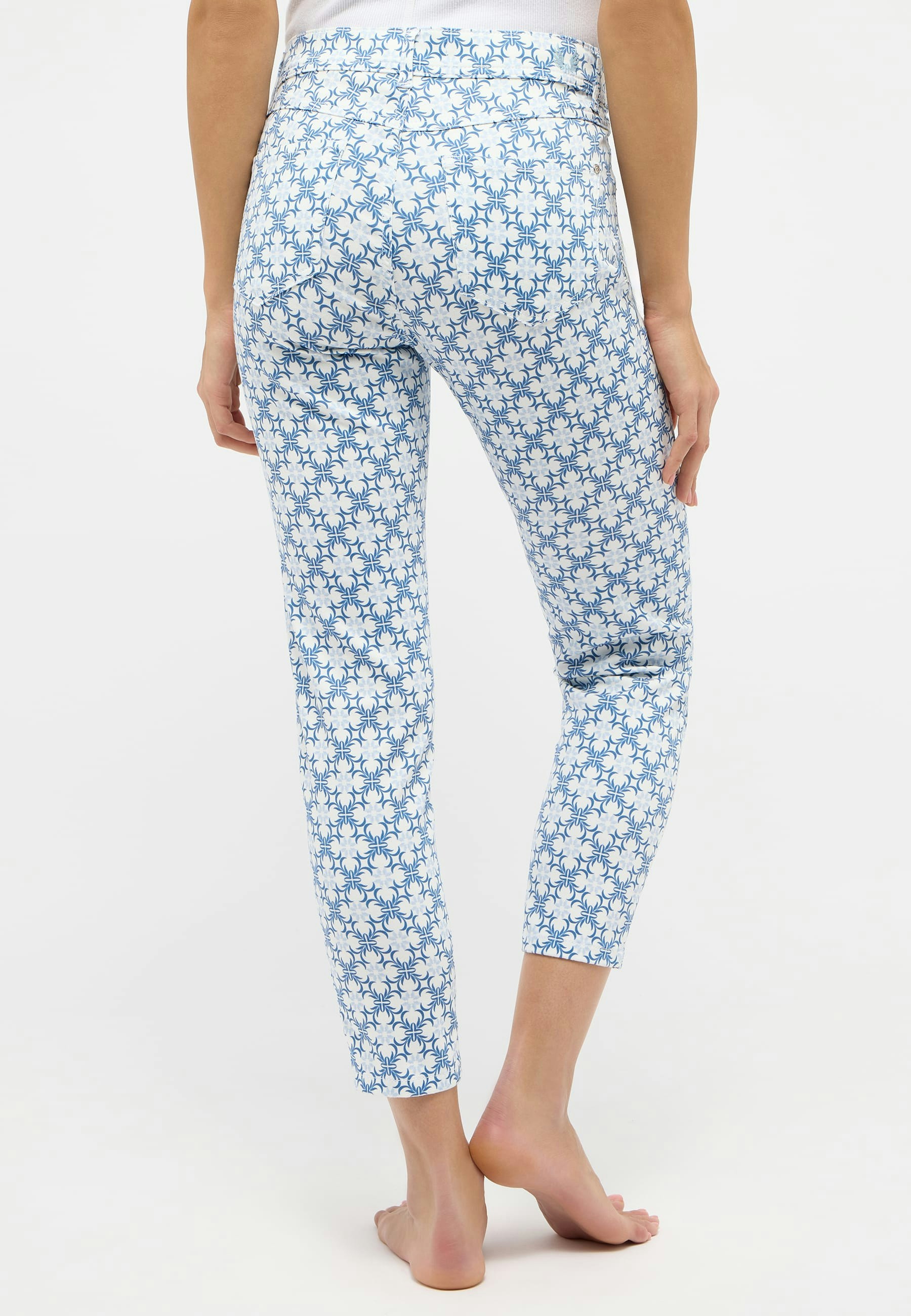 Hose Ornella mit floralem Print